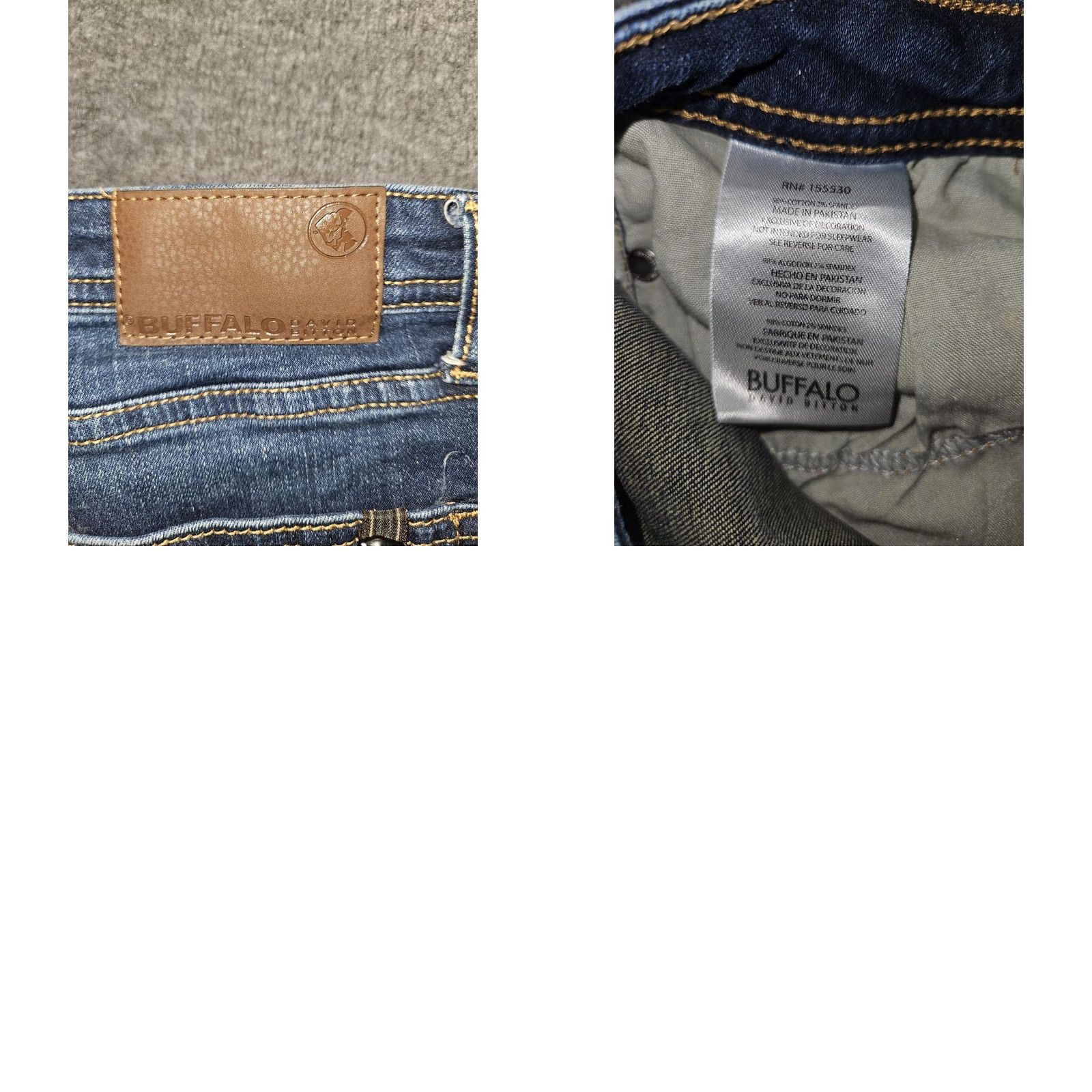 Buffalo David Bitton Buffalo David Bitton Jeans Mens Slim Boot Fit Distressed Medium Blue Denim Pants Pockets Leather Patch Logo 14 King Size US 28 / EU 44 - 8 Thumbnail