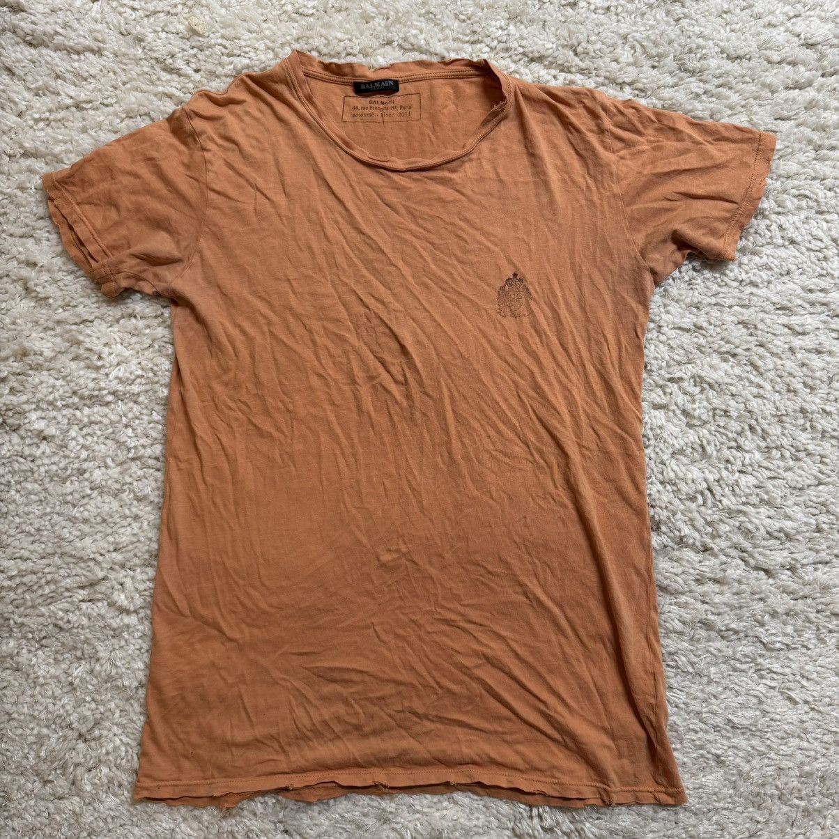 Balmain Paris 2011 Distressed T-Shirt