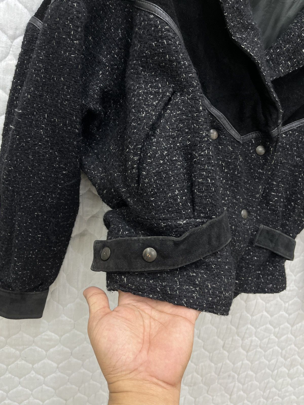 Hypebeast 💥💥💥STEALS DAVID BENJAMIN LEATHER WOOL BATWING JACKET Size S / US 4 / IT 40 - 6 Thumbnail