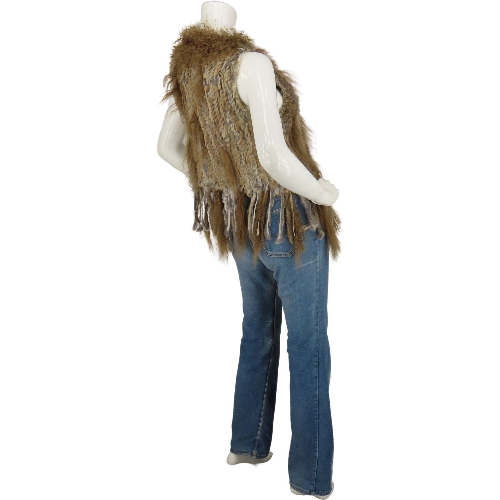 Other Subtle Luxury Knitted Rabbit & Mongolian Sheep Fur Vest Size XS / US 0-2 / IT 36-38 - 6 Thumbnail