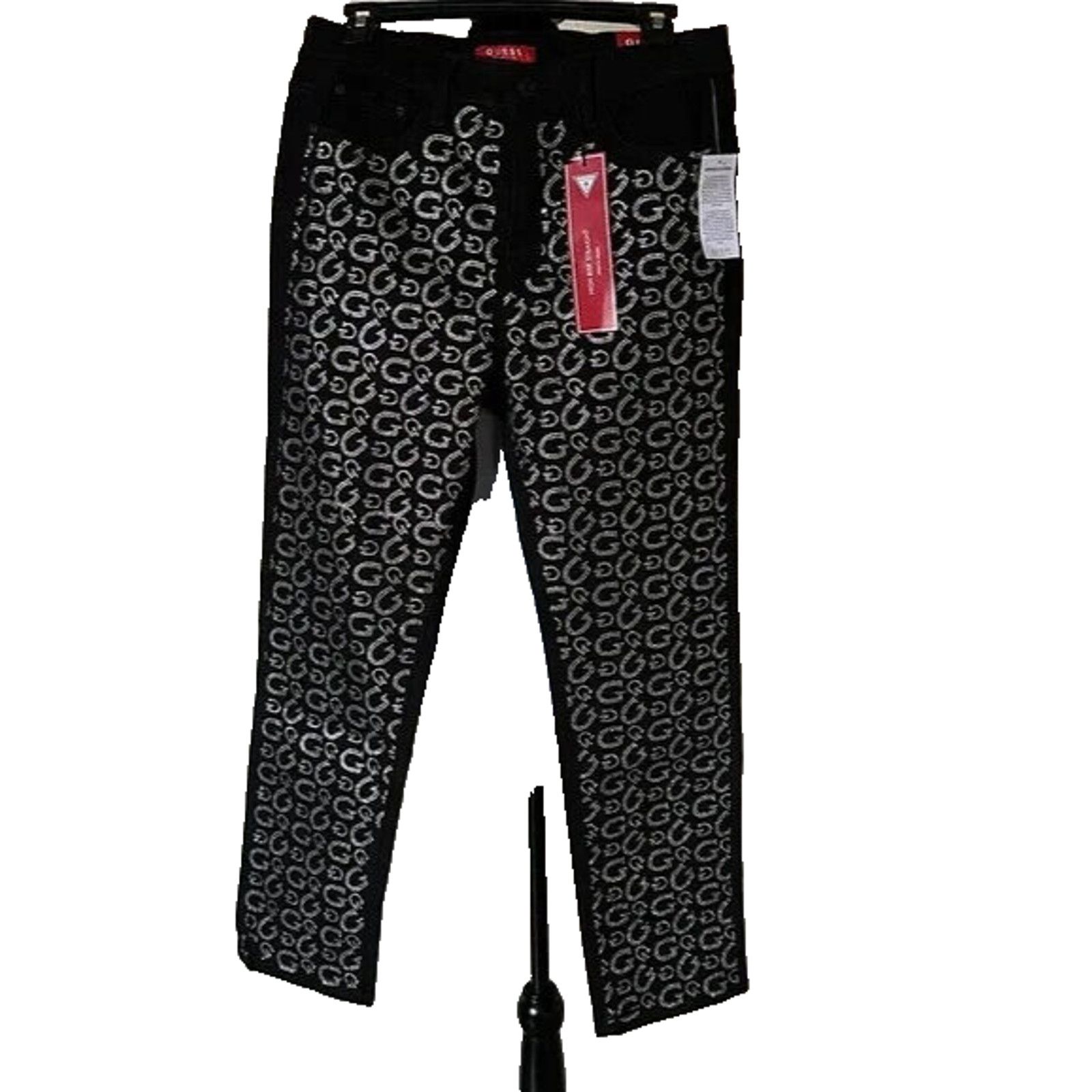 Guess GUESS BLACK & RHINESTONE G'SN ALL OVER DENIM JEANS NWT SZ 29 Size 29" - 1 Thumbnail