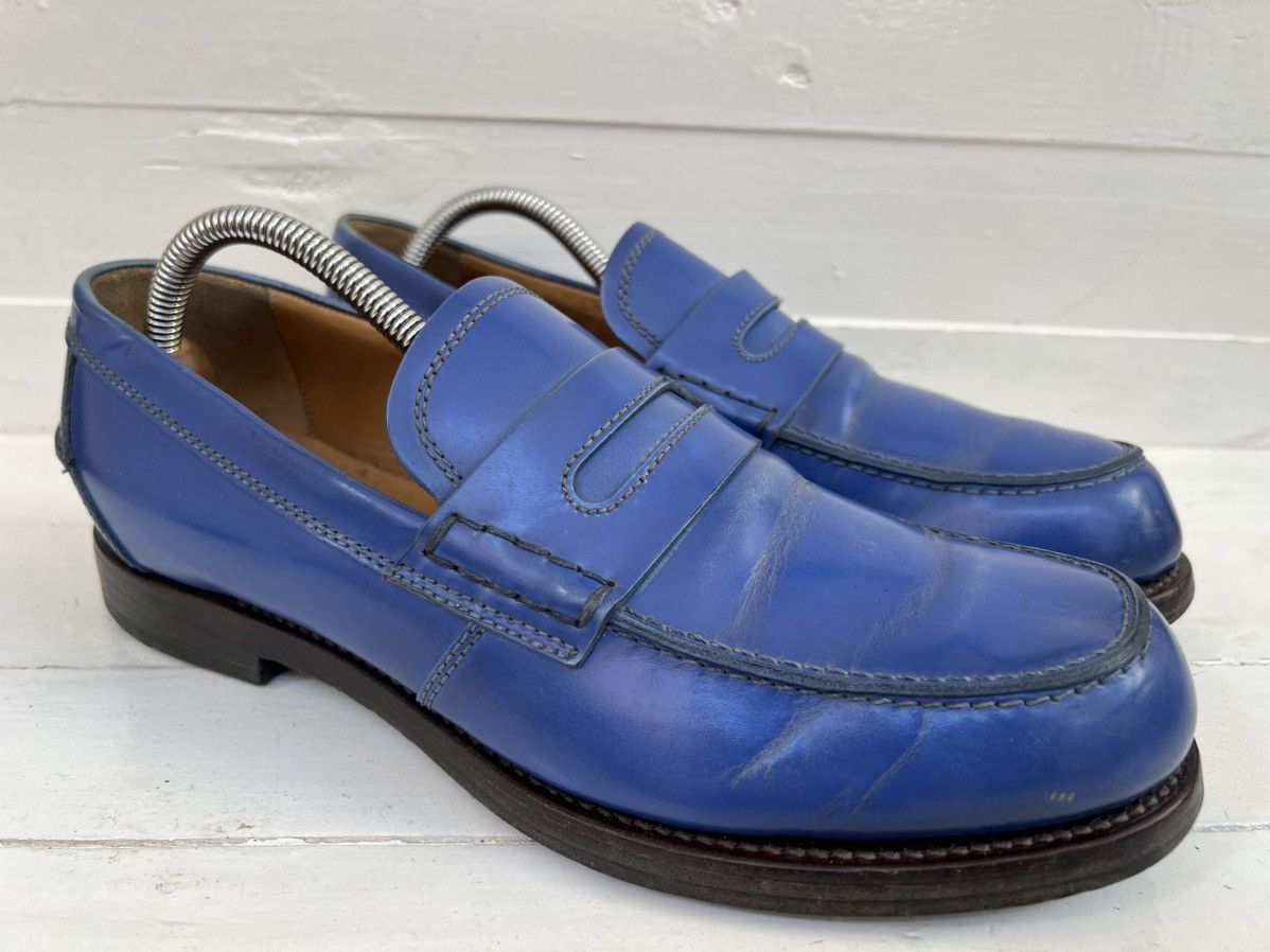 Gucci Gucci Men’s Blue Leather Goodyear Welt Penny Loafers Size US 8 / EU 41 - 1 Thumbnail
