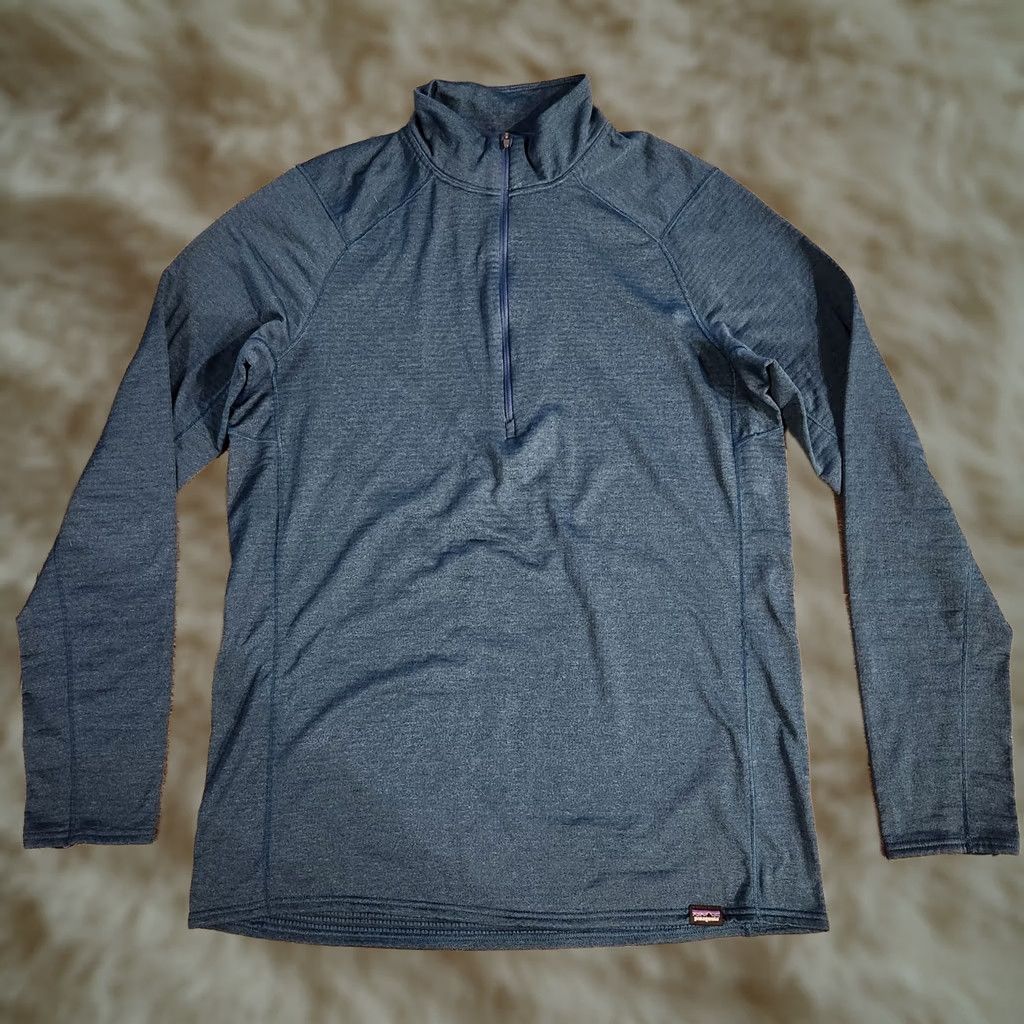 Patagonia Patagonia Capilene Pullover Mens Large Green 1/4 Zip Long Sleeve Baselayer Top Size US L / EU 52-54 / 3 - 1 Thumbnail