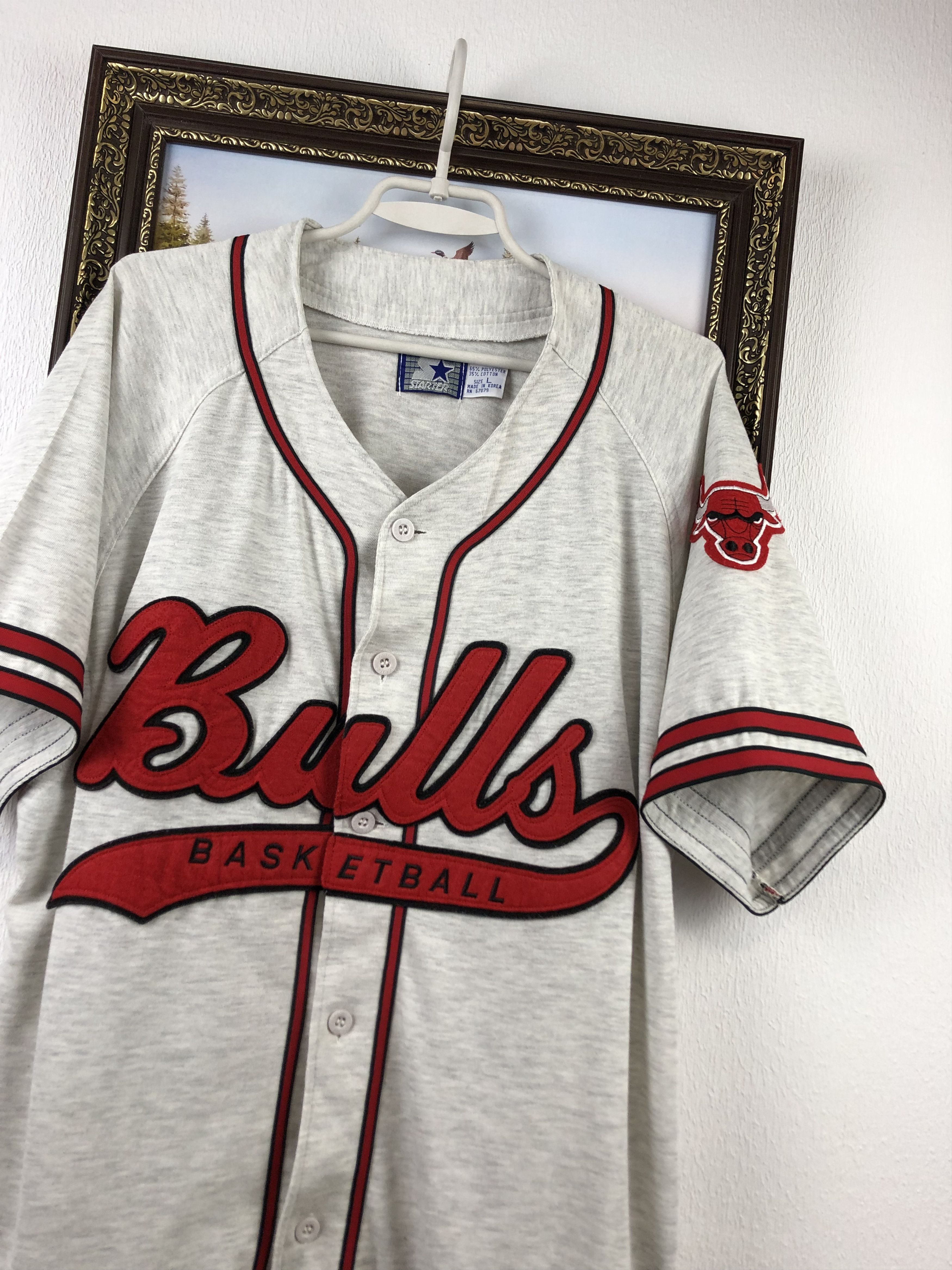 NBA Vintage NBA Chicago Bulls Baseball Jersey Stitched Shirt Size US L / EU 52-54 / 3 - 4 Thumbnail