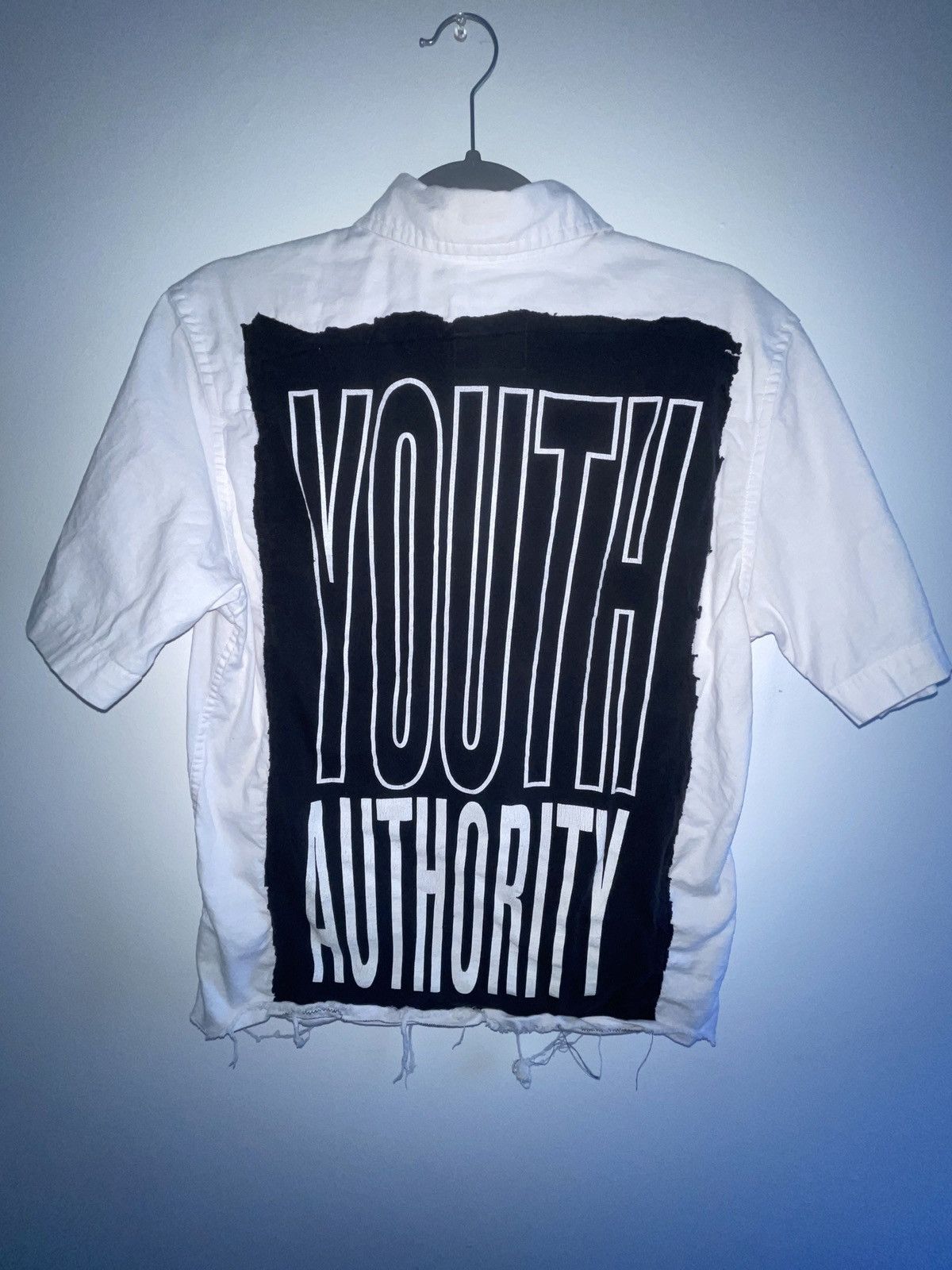 Handmade THRASHED youth authority button up hand sewn Size US M / EU 48-50 / 2 - 4 Thumbnail