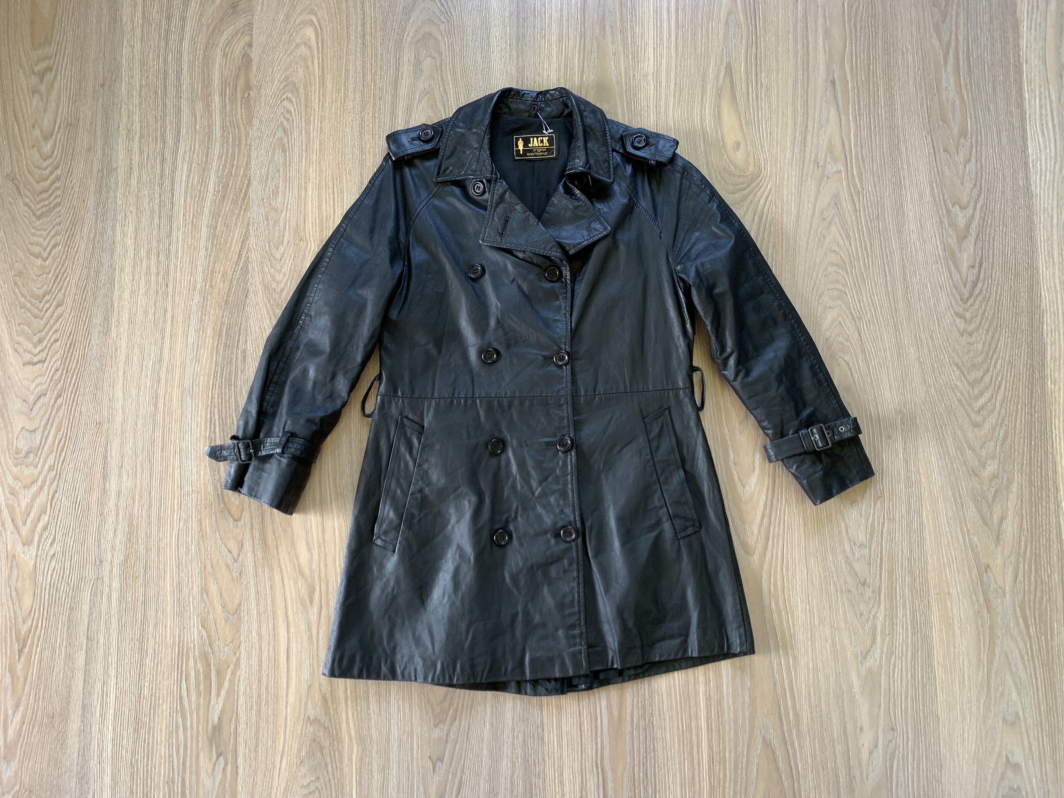 Genuine Leather × Vintage Jack Vintage Long Leather Jacket Size US S / EU 44-46 / 1 - 2 Thumbnail