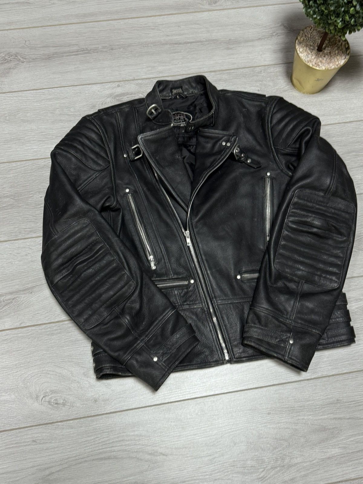 Vintage Polo x Spirit Motors🐉 dragon big logo leather jacket moto Size US L / EU 52-54 / 3 - 4 Thumbnail