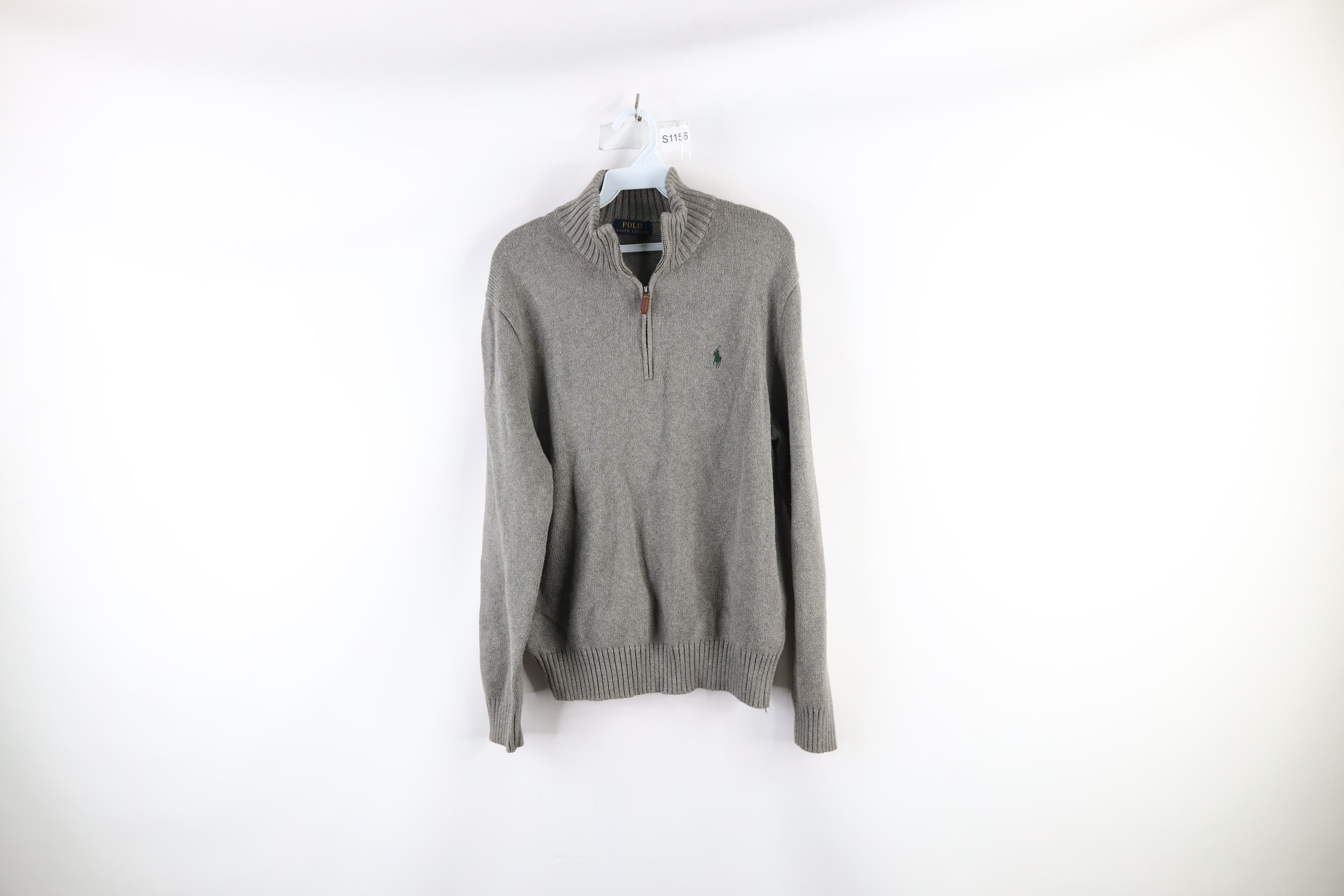 Polo Ralph Lauren Vintage Ralph Lauren Knit Half Zip Pullover Sweater Gray Size US S / EU 44-46 / 1 - 1 Thumbnail