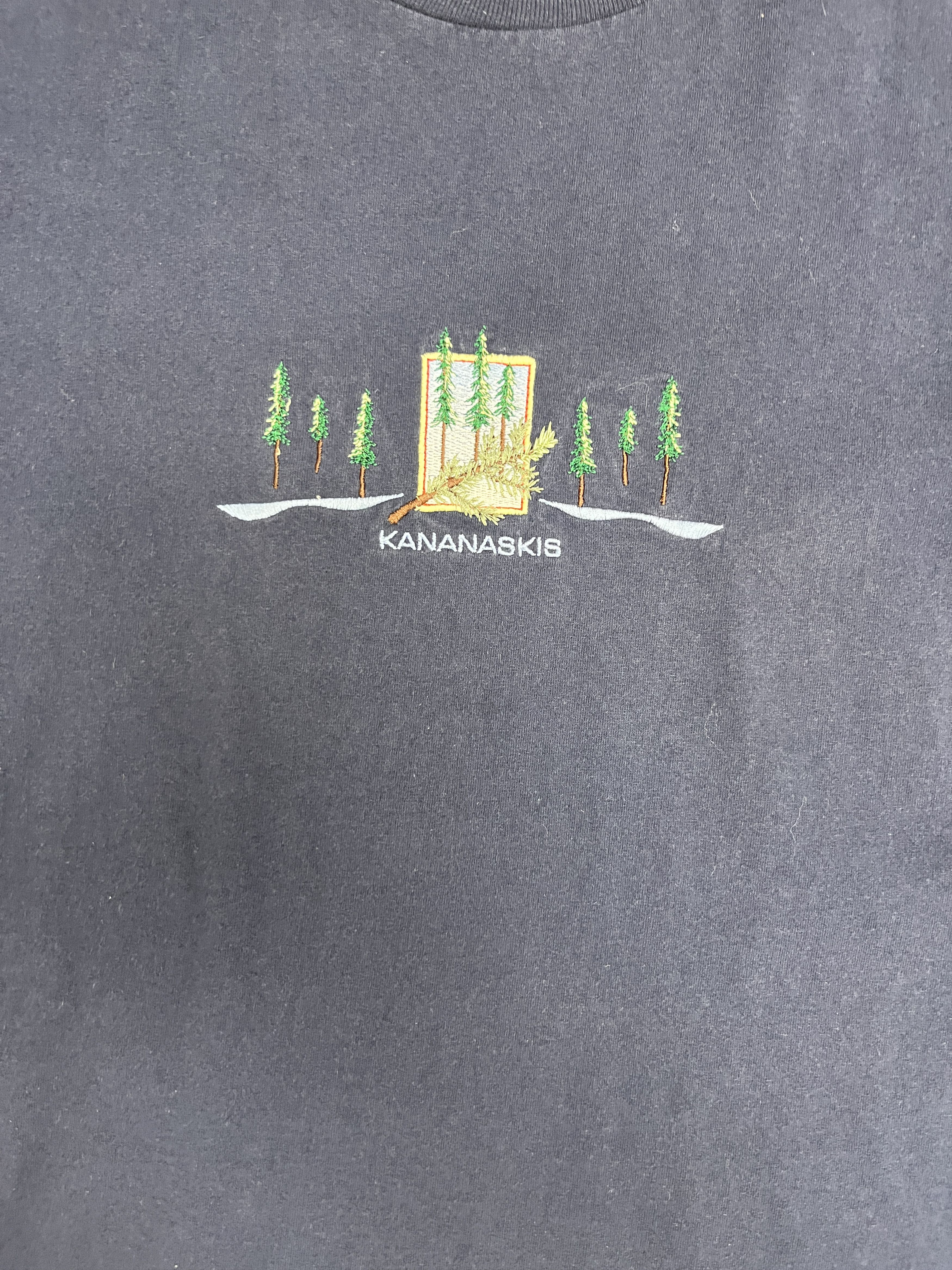 Vintage Kananaskis Embroidered Vintage Blue T-Shirt Tee Size US M / EU 48-50 / 2 - 2 Thumbnail