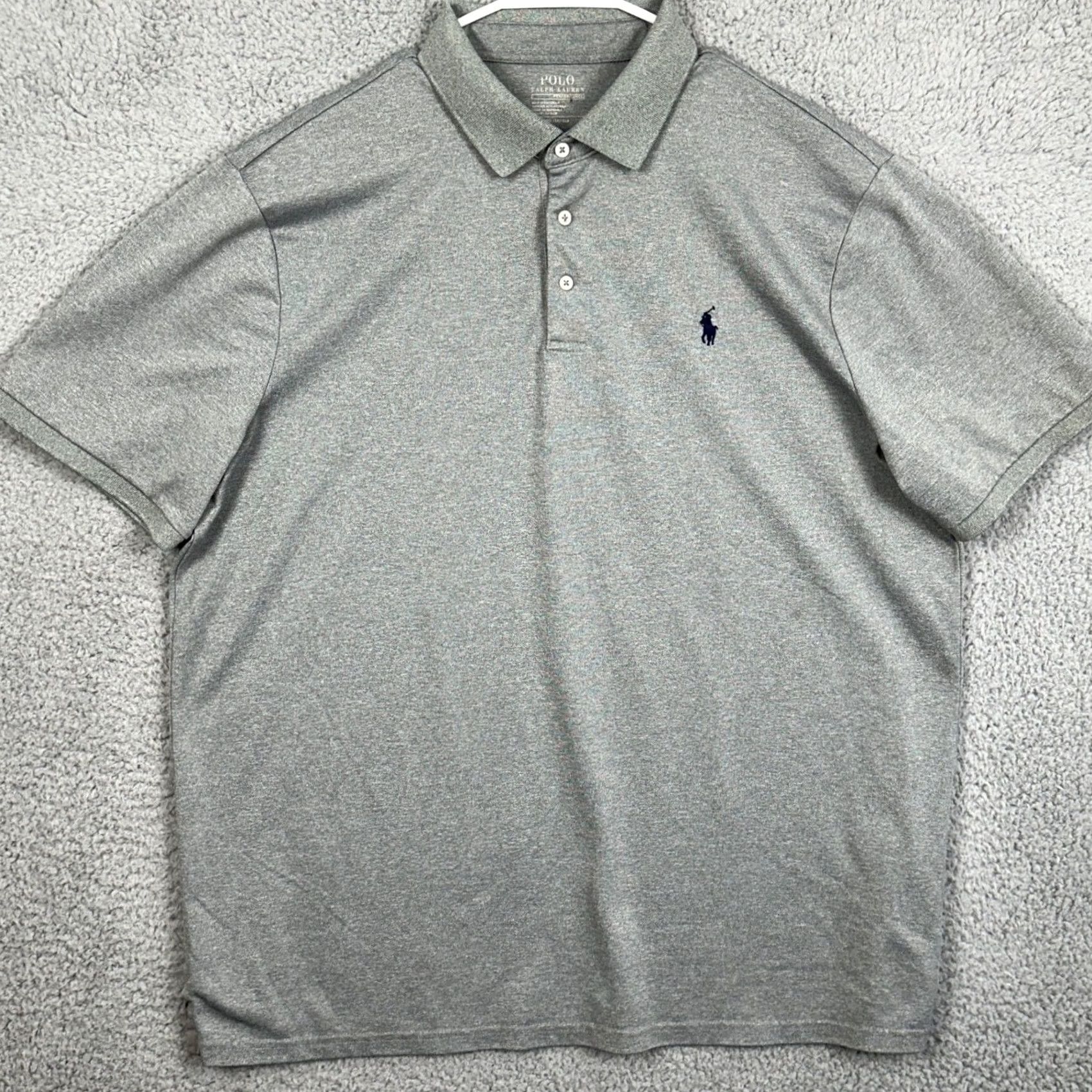 Polo Ralph Lauren Polo Ralph Lauren Polo Shirt Mens XL Gray Short Sleeve Stretch Rugby Golf Pony Size US XL / EU 56 / 4 - 3 Thumbnail
