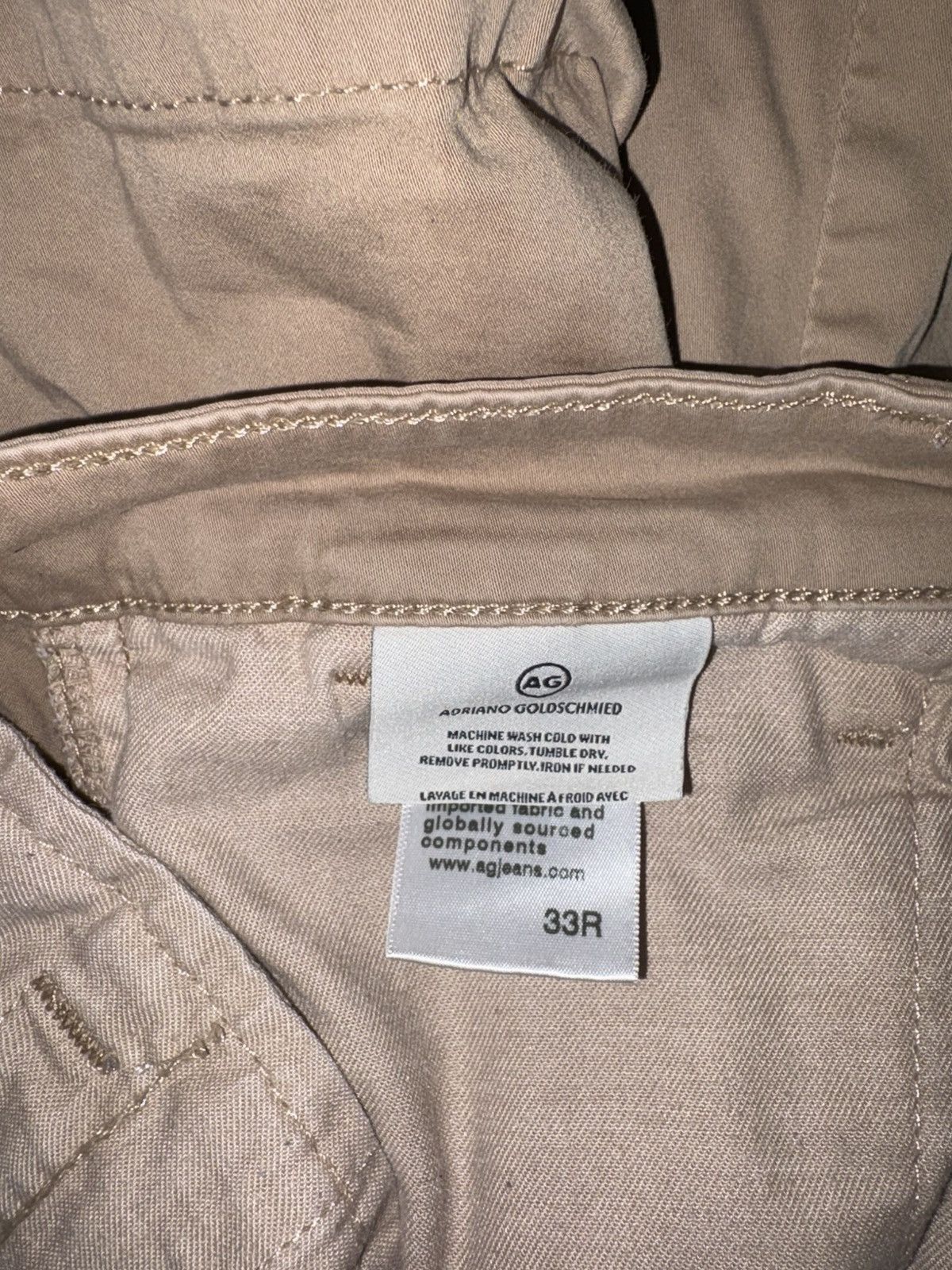 AG Adriano Goldschmied Ag Adriano Goldschmied Khaki Shorts Size US 33 - 4 Thumbnail