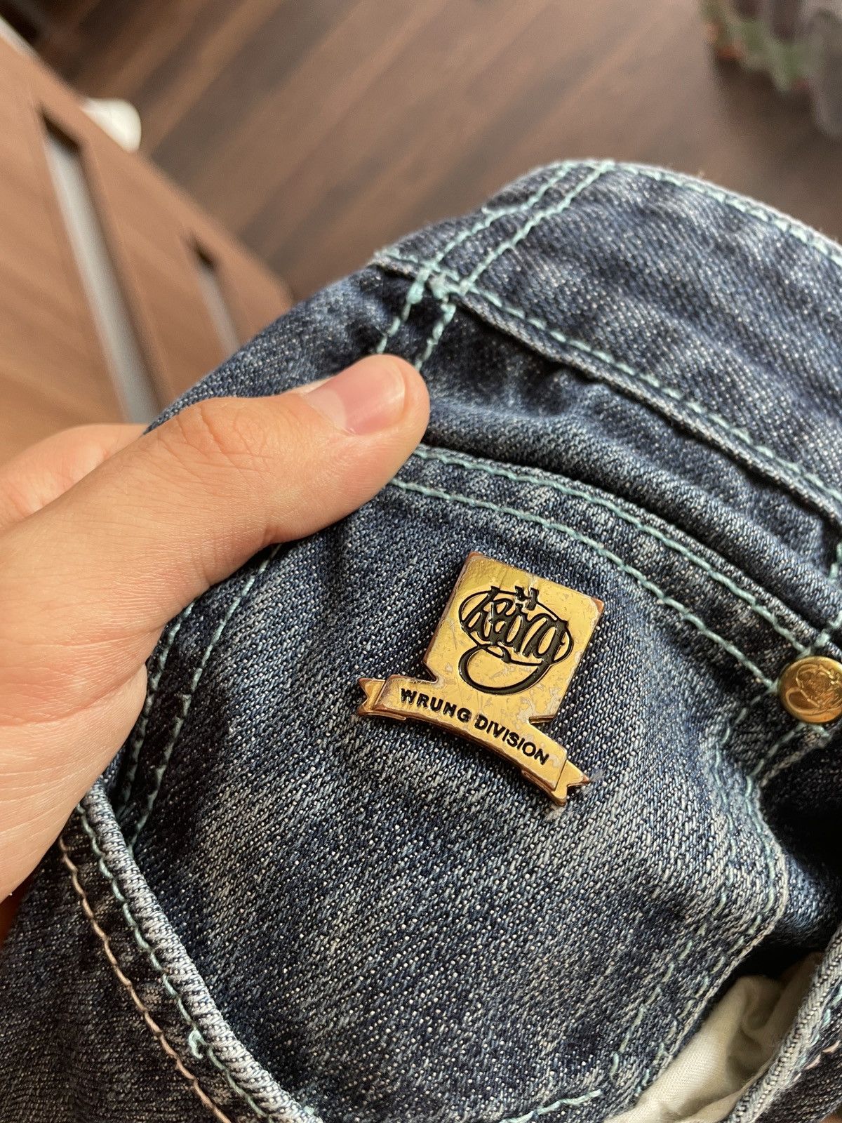 Japanese Brand × Vintage Vintage Wrung Division Junya Watanabe Style Baggy Jeans Size US 32 / EU 48 - 6 Thumbnail