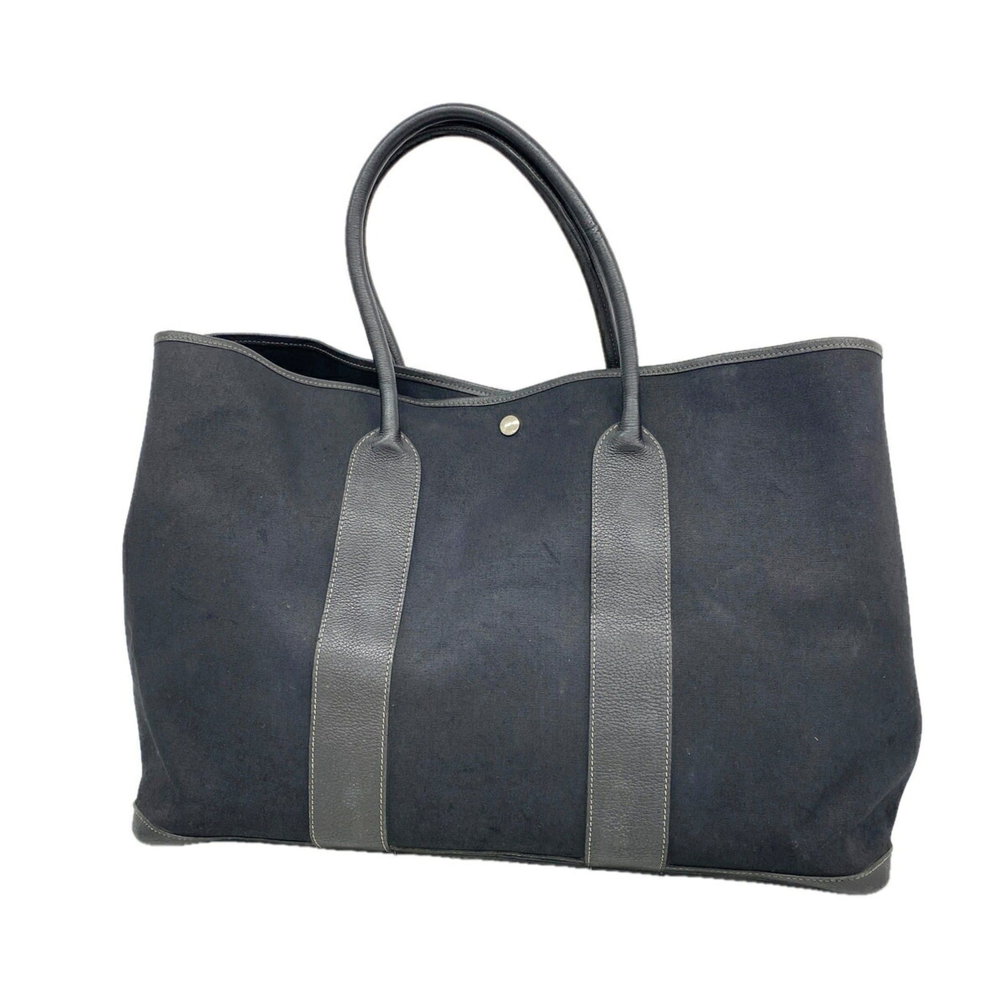 Hermes Hermes Garden GM Tote Bag, Toile Officier, Black, □H stamp, Men's/Women's, OP021544 Size ONE SIZE - 1 Thumbnail