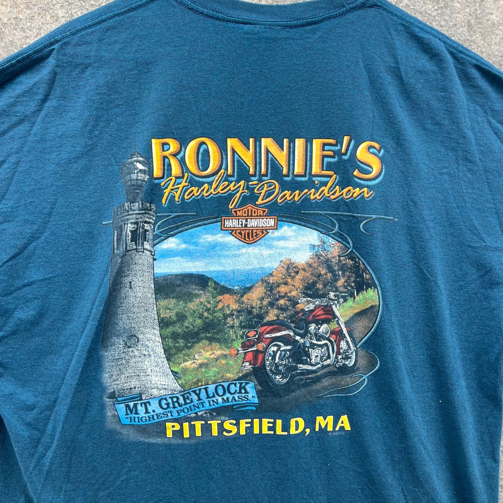 Harley Davidson VINTAGE Harley-Davidson Shirt Men 2XL Blue Motorcycle Logo T-Shirt Size US XXL / EU 58 / 5 - 3 Thumbnail