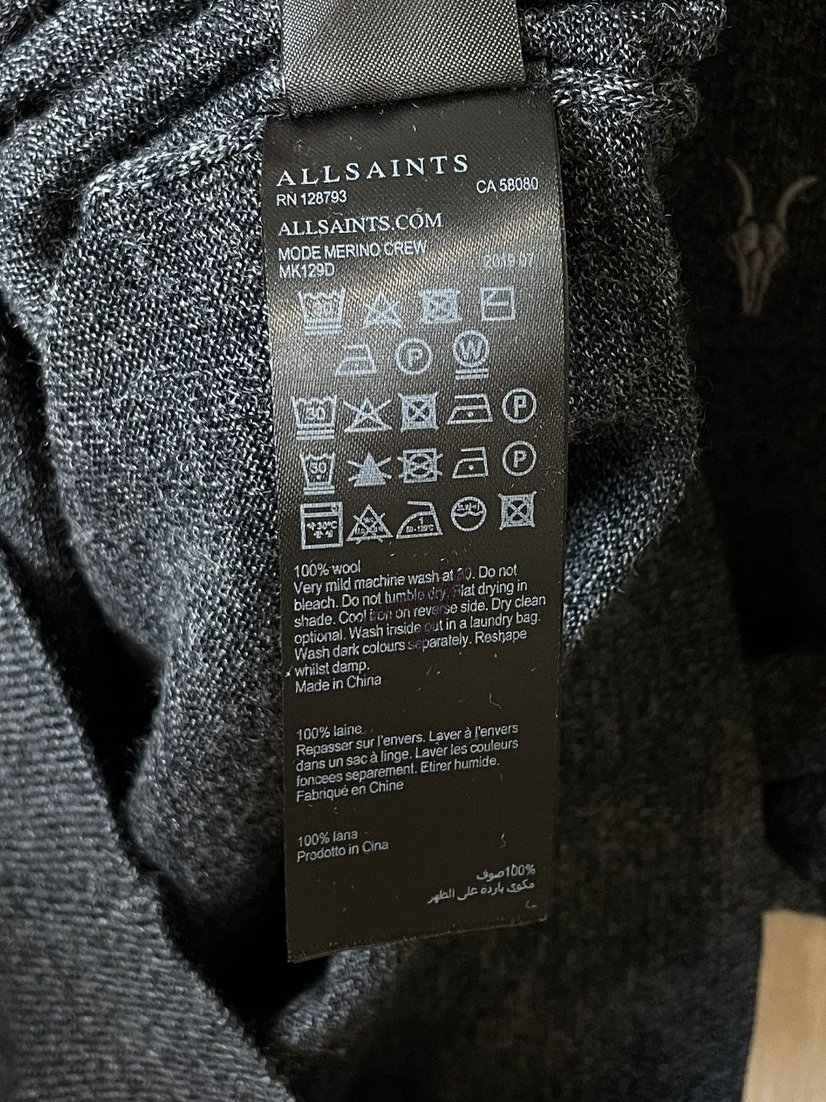 Allsaints Vintage Allsaints Merino Wool Sweater Size US S / EU 44-46 / 1 - 7 Thumbnail