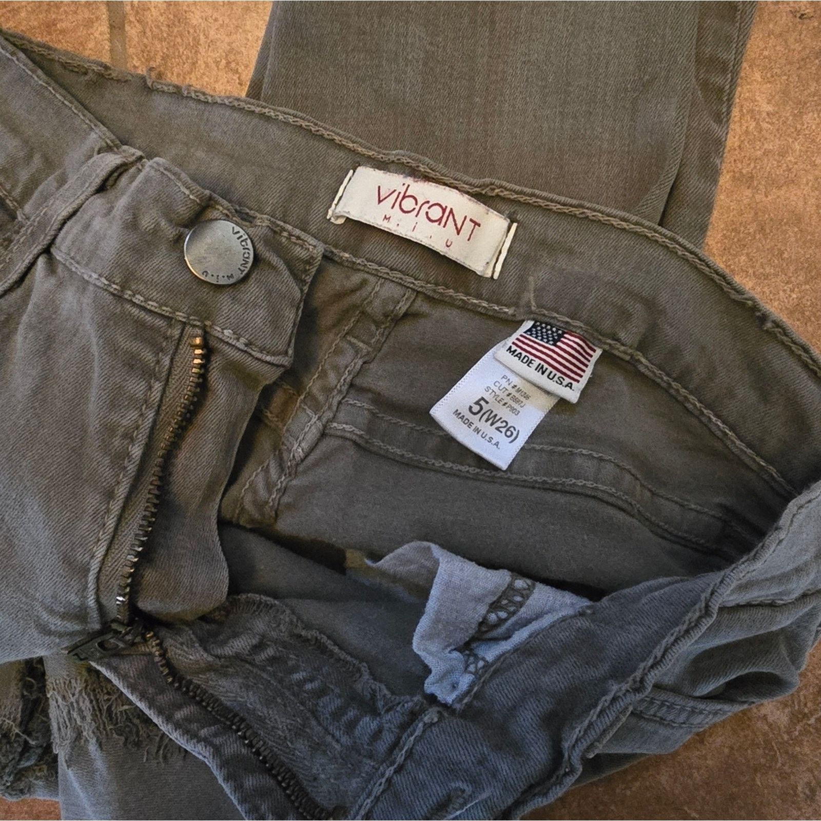 Other Olive Distressed High Waisted Vibrant Skinny Jean Size 26" / US 2 / IT 38 - 3 Thumbnail