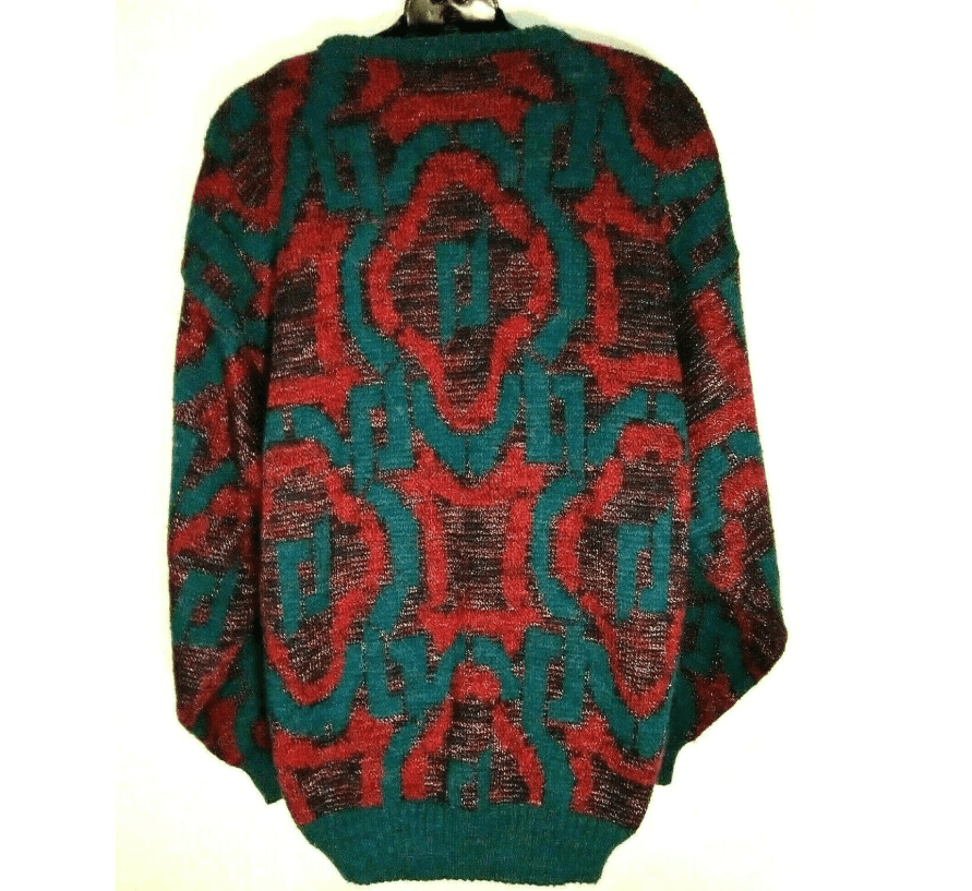 Vintage Vintage 90s Premium Bugatchi Uomo Sweater Abstract L Unique Size L / US 10 / IT 46 - 6 Thumbnail