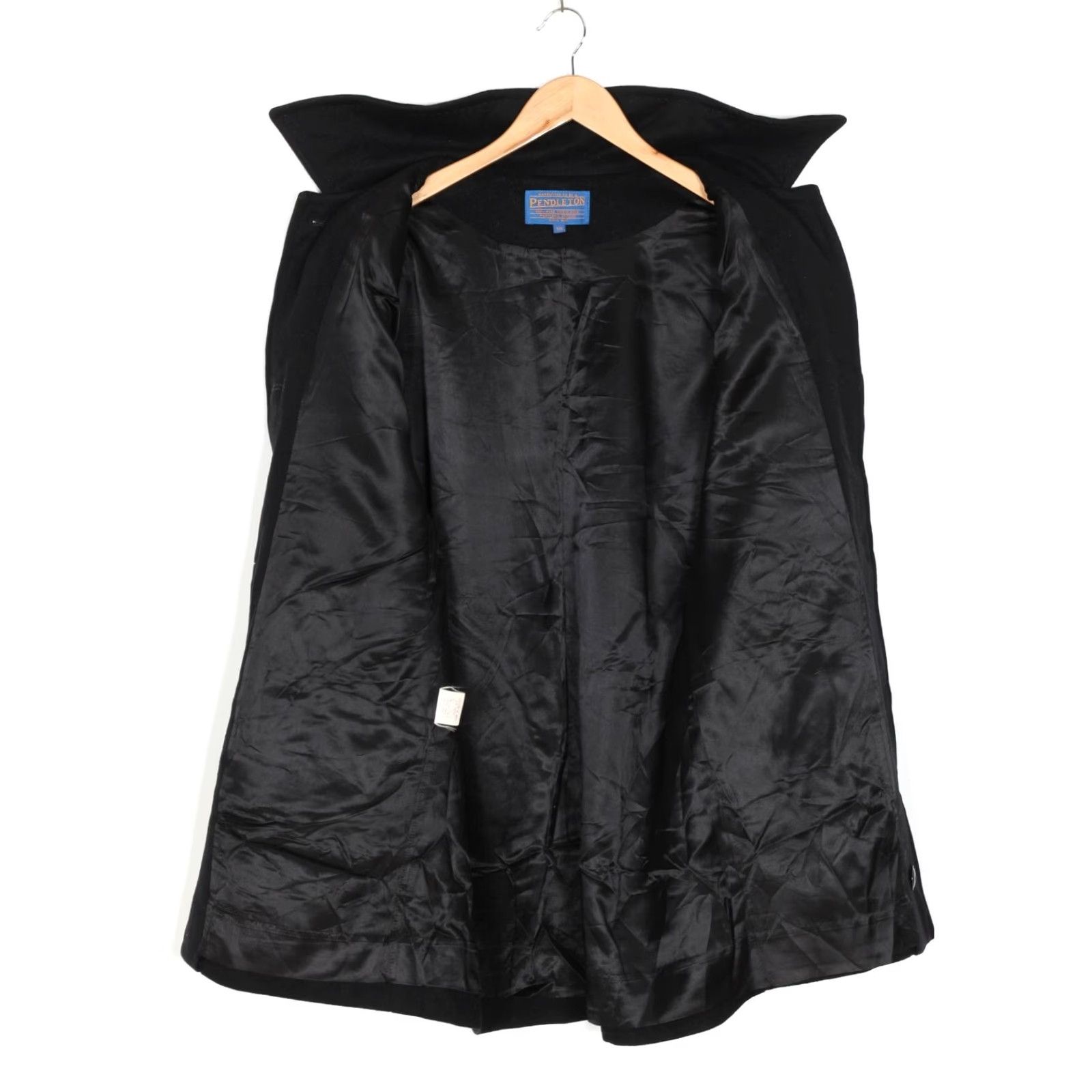 Pendleton VINTAGE Pendleton Black Wool Coat Women Size 10 Made in USA MJ5477 Size L / US 10 / IT 46 - 4 Thumbnail