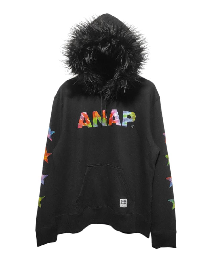 Japanese Brand Anap black fur hoodie ifsix LGB style Size US L / EU 52-54 / 3 - 1 Thumbnail