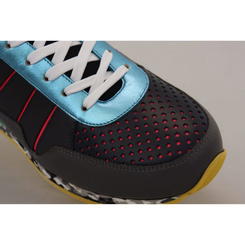 Dolce & Gabbana Dolce & Gabbana Multicolor Leather-Blend Low Top Sneakers Size US 7 / EU 40 - 8 Thumbnail