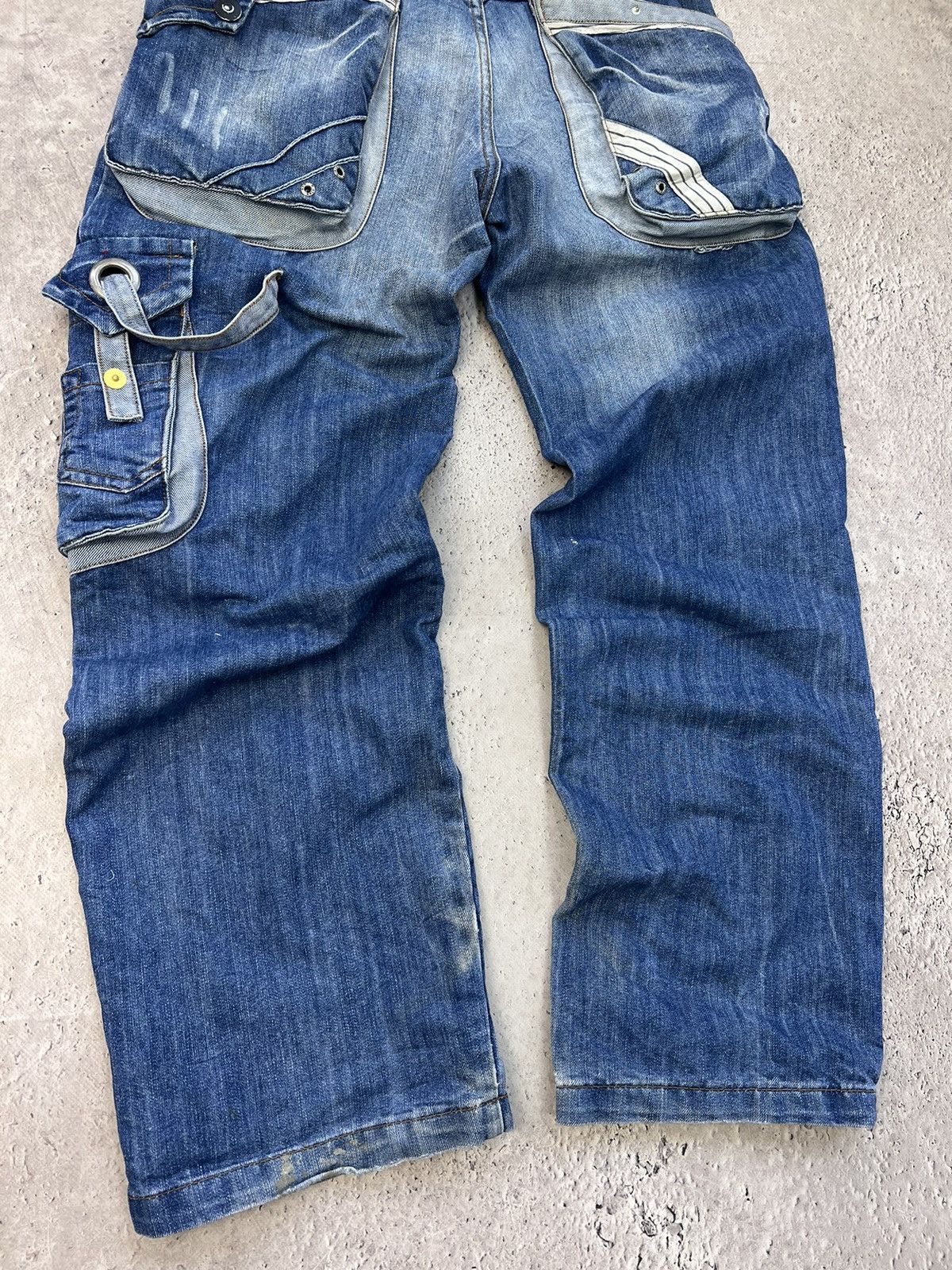 G-Star × Vintage VINTAGE Y2K G STAR BONDAGE DISTRESSED CARGO PANTS Size US 31 - 12 Thumbnail