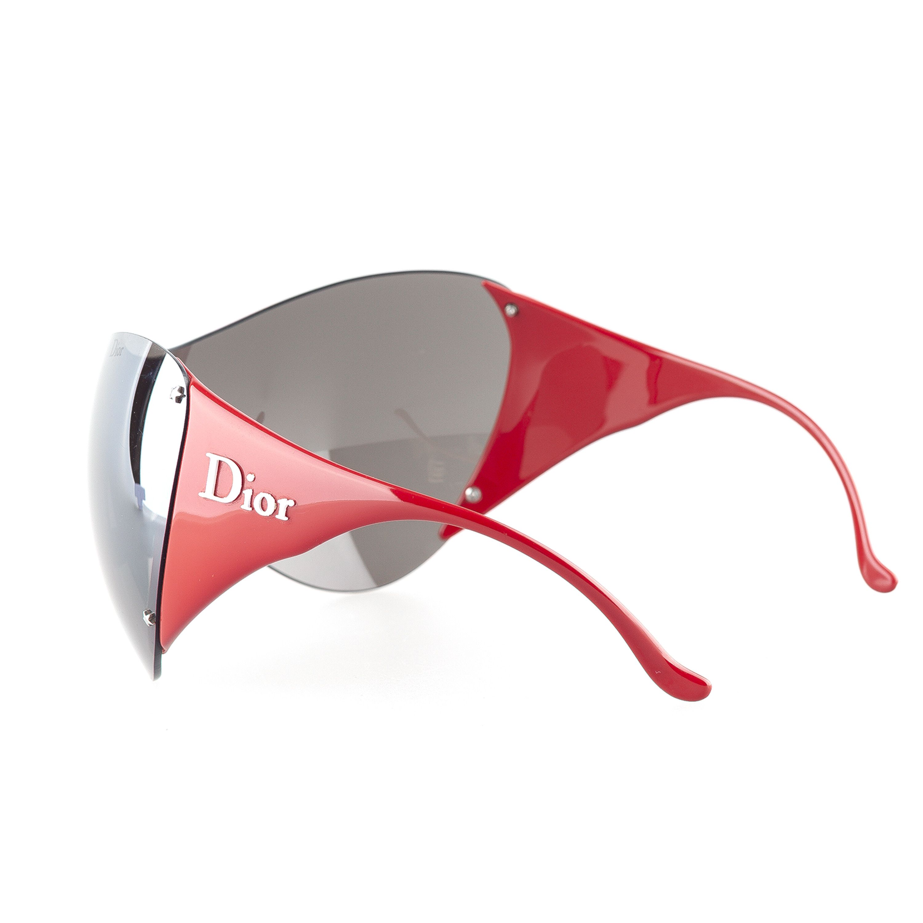 Dior Dior “DIOR SKI 1” Vintage Red Shield Mask Sunglasses Size ONE SIZE - 4 Thumbnail