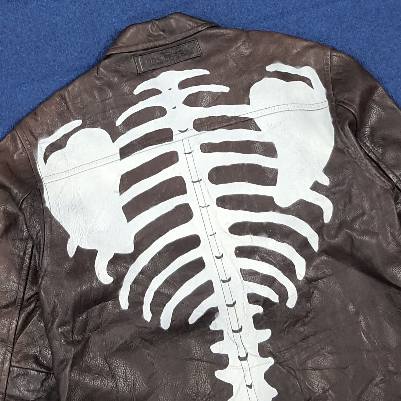 Nautica Nautica Vintage Custom Skeleton Bone Leather Jacket C290N28 Size US M / EU 48-50 / 2 - 2 Thumbnail
