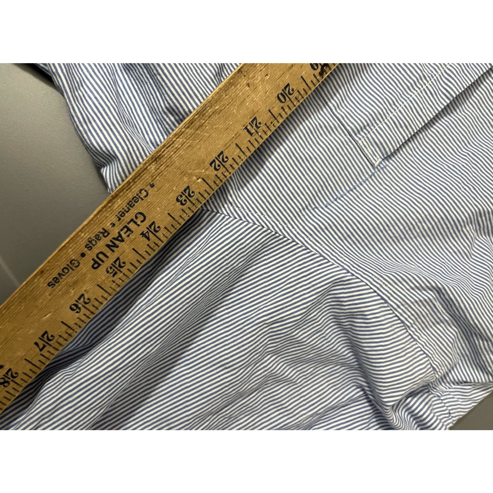Izod IZOD Shirt Mens Long Sleeve Blue Striped Button Down XL Washed Size US XL / EU 56 / 4 - 5 Thumbnail