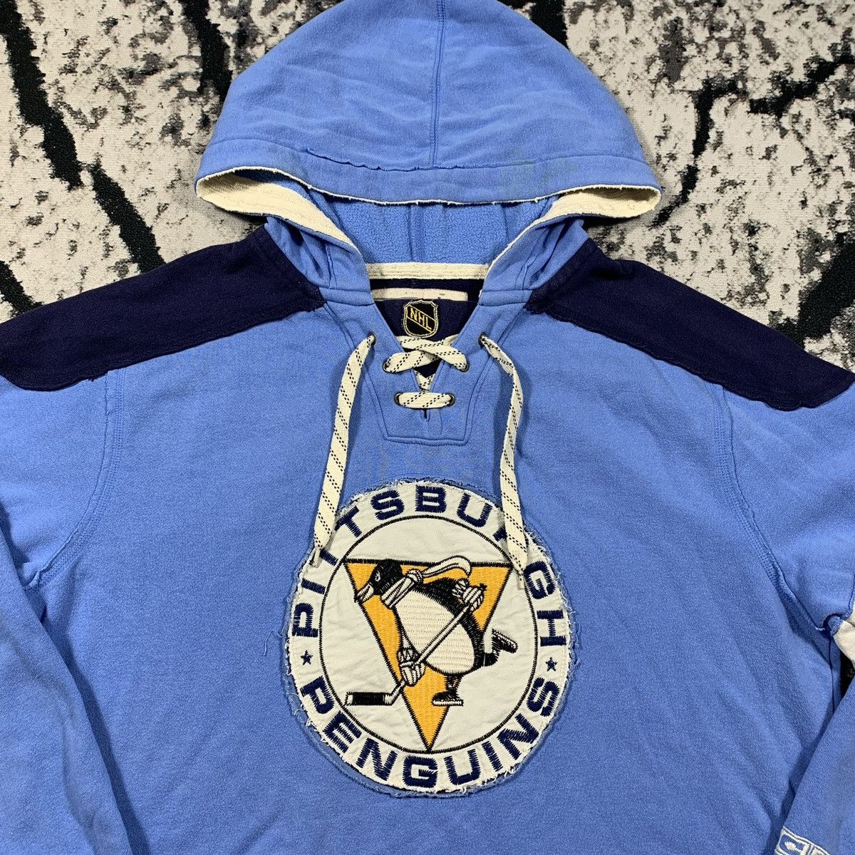 NHL × Reebok × Vintage Reebok Pittsburgh Penguins Hoodie Vintage 90s Style Size US L / EU 52-54 / 3 - 3 Thumbnail