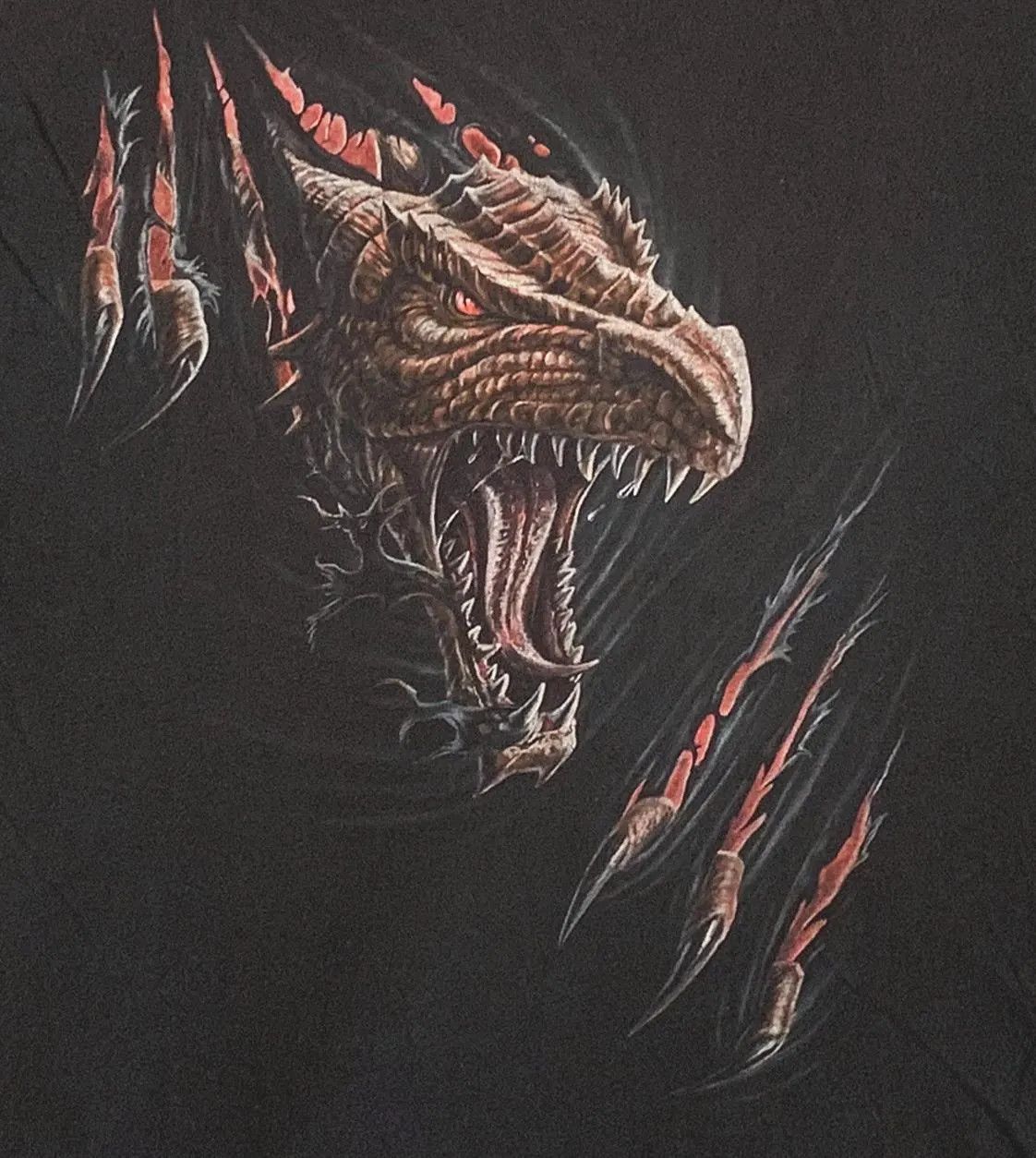 Other Vintage 90s Dragon t shirt Y2K Godzilla Movie Gildan Spiral Size US M / EU 48-50 / 2 - 4 Thumbnail