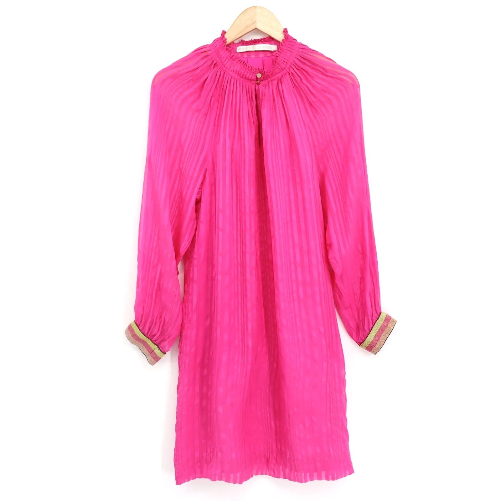 Vintage Marie Oliver Dress Silk Short Mini V-Neck Pink 100% Silk Lined Casual Party/Cocktail Women's M Size M / US 6-8 / IT 42-44 - 2 Thumbnail