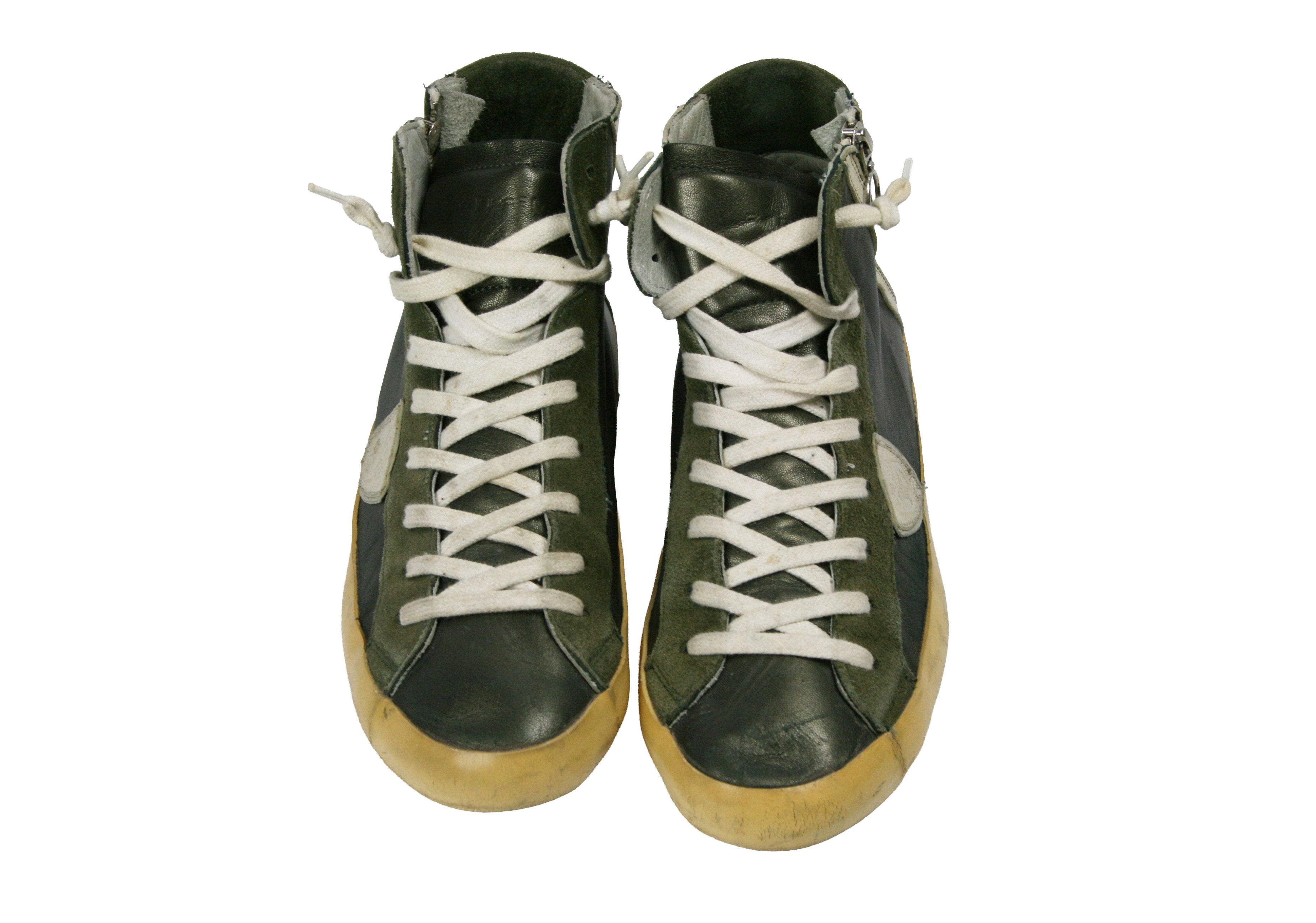 Philippe Model PRSX "Distressed" Grunge Mid Sneakers Size US 9 / EU 42 - 10 Thumbnail