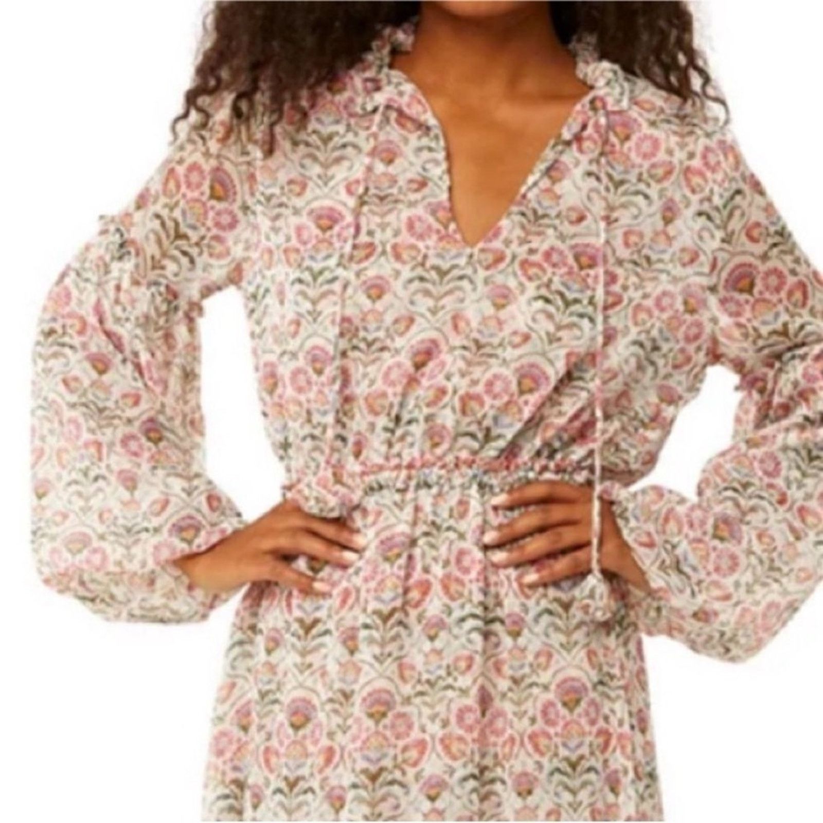 MISA Los Angeles NWT MISA Los Angeles $390 Amata Pink Cottage Dress XS Size XS / US 0-2 / IT 36-38 - 4 Thumbnail