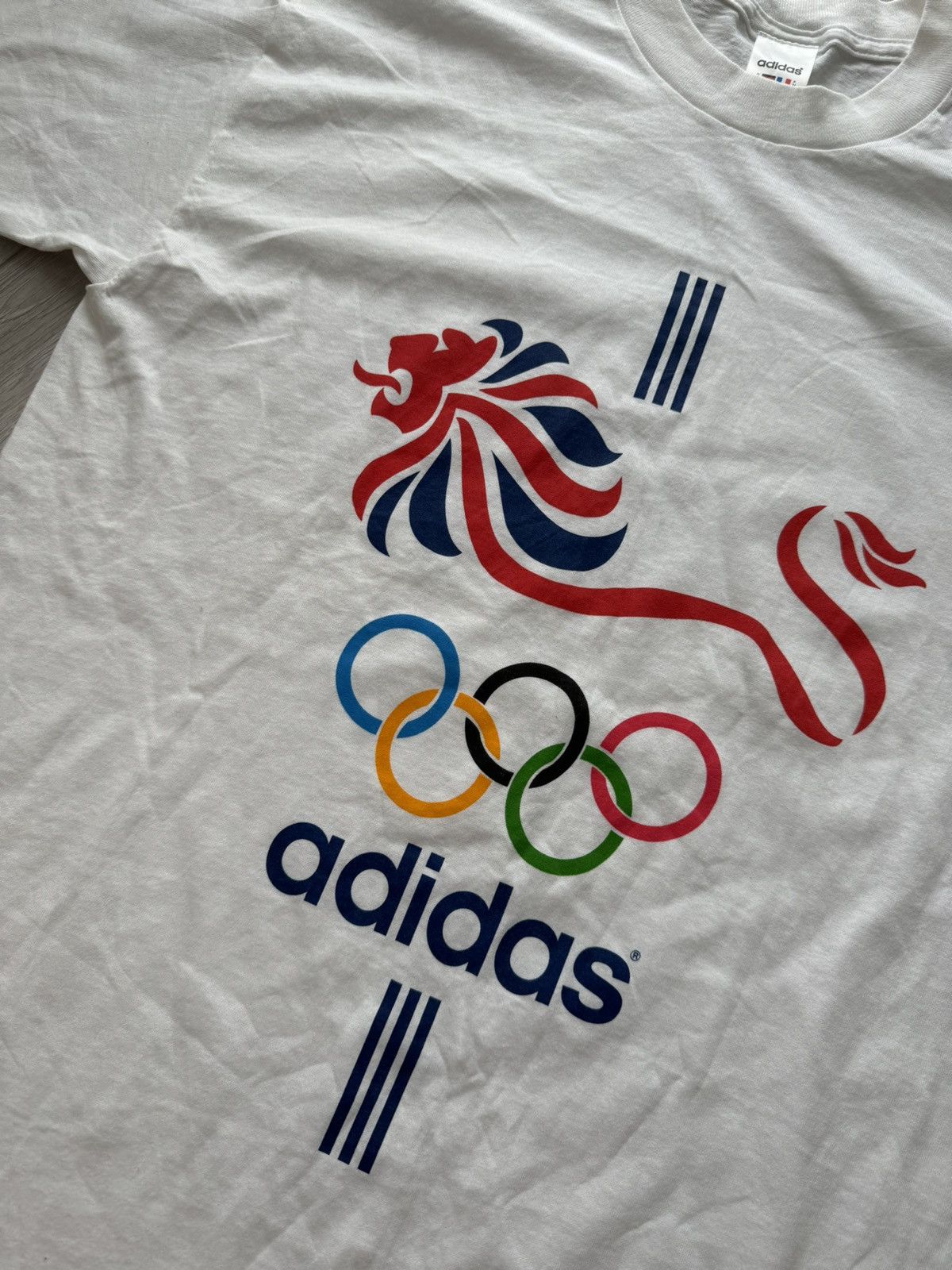 Adidas Vintage Adidas 1996 Atlanta Olympic Games T Shirt Tee Size US XL / EU 56 / 4 - 4 Thumbnail