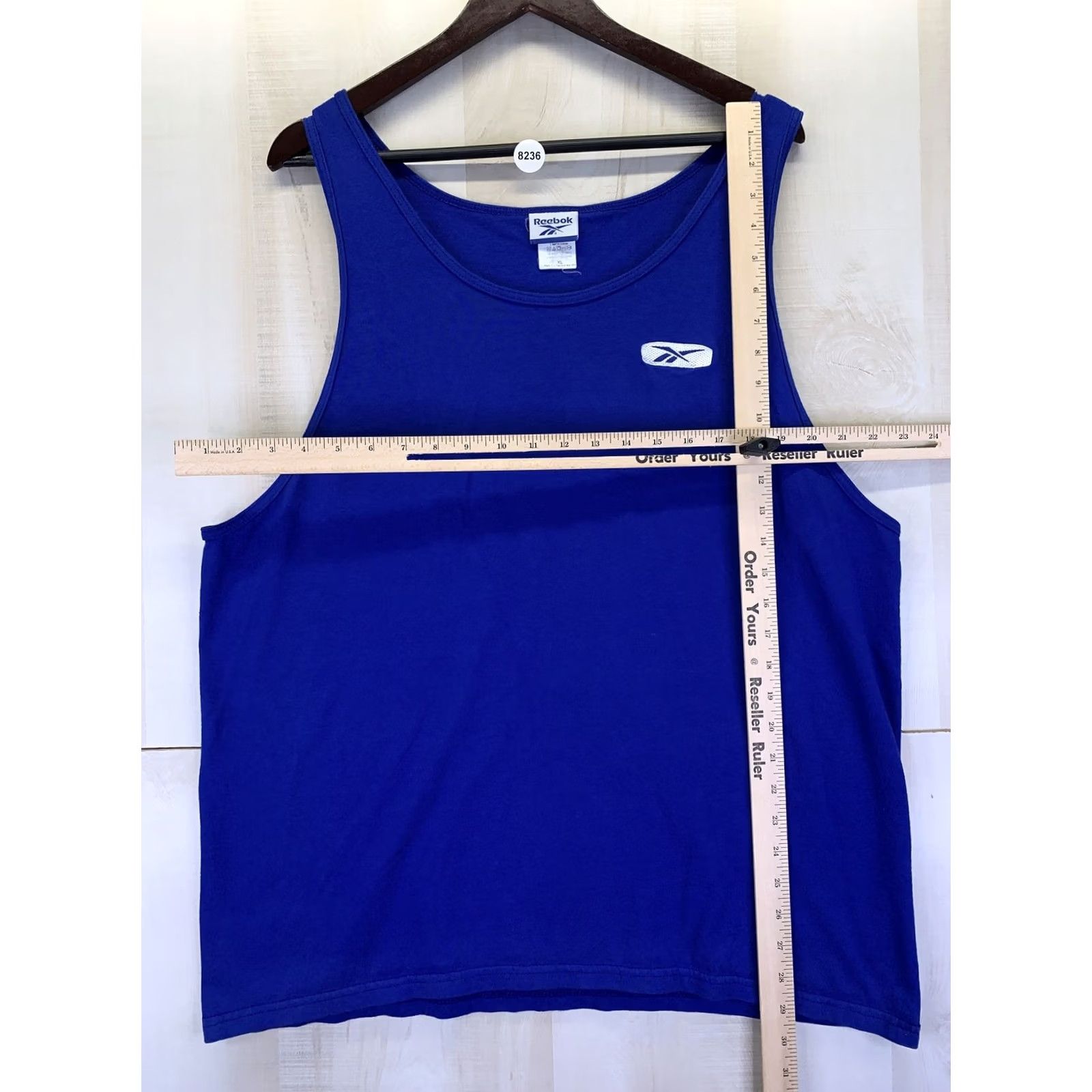 Reebok VINTAGE Reebok Tank Top Mens Blue Cotton XL 80s 90s Made-8236 USA Size US XL / EU 56 / 4 - 2 Thumbnail