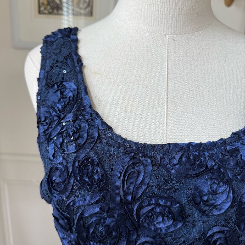 Other Cachet Dark Blue 2pc Formal Jacket Tank Soutache Sequin Rhin Size M / US 6-8 / IT 42-44 - 11 Thumbnail