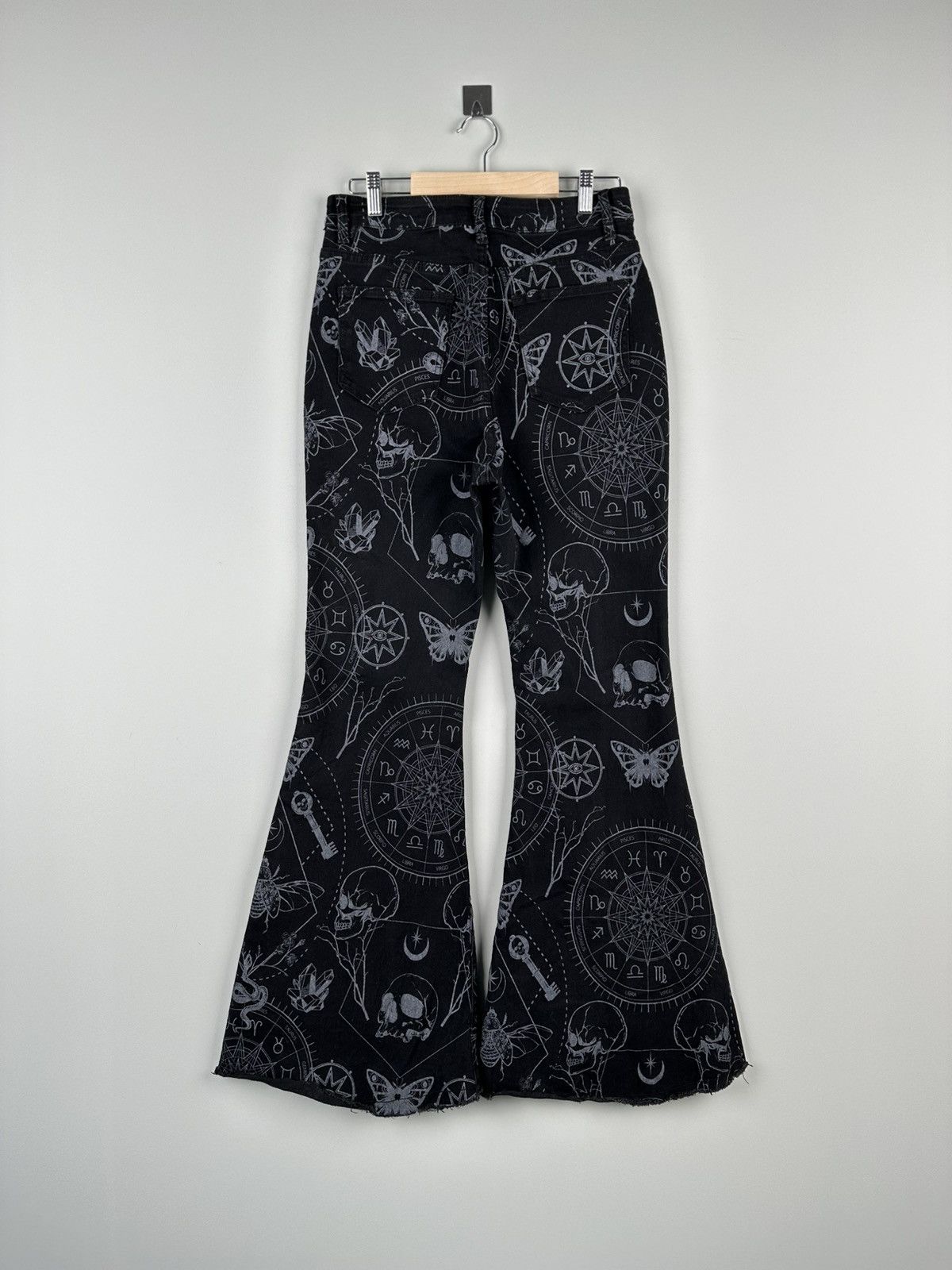 Japanese Brand Vintage Y2k Avant Garde Flared Pants Bohemian Gothic Size 30" / US 8 / IT 44 - 5 Thumbnail