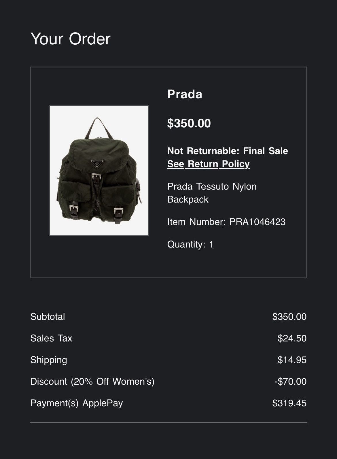 Prada Prada Vintage Tessuto Nylon Backpack Size ONE SIZE - 4 Thumbnail