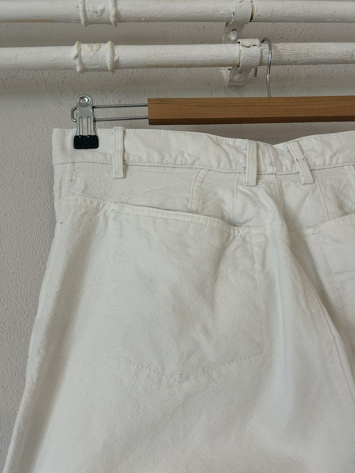 Haider Ackermann Haider Ackermann White Frayed Hem Pants Size 50 Size US 34 / EU 50 - 12 Thumbnail