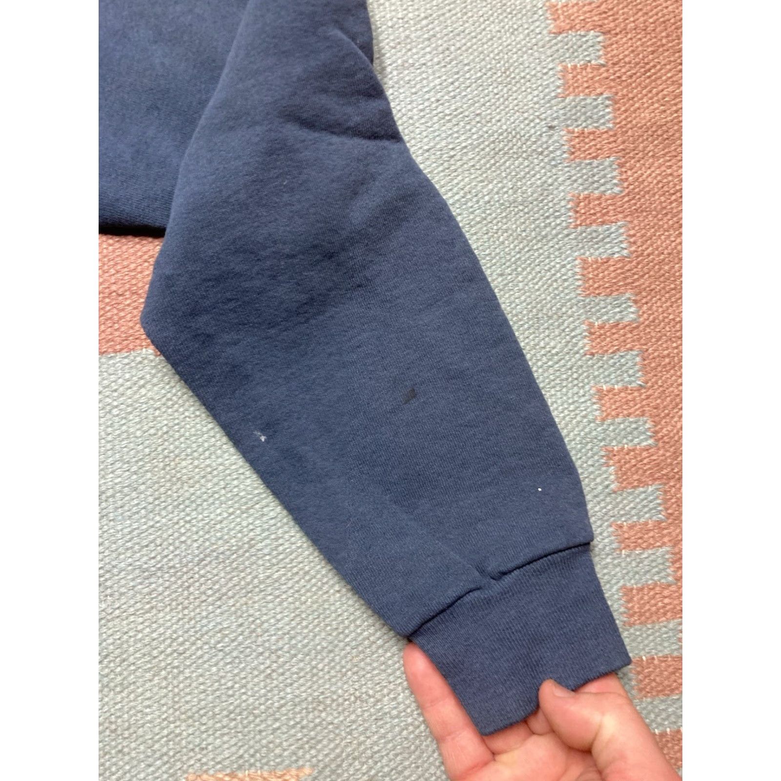 Fruit Of The Loom VINTAGE 80s 90s Fruit of the Loom Hoodie Logo Pullover Navy Blue M Men Size US M / EU 48-50 / 2 - 5 Thumbnail