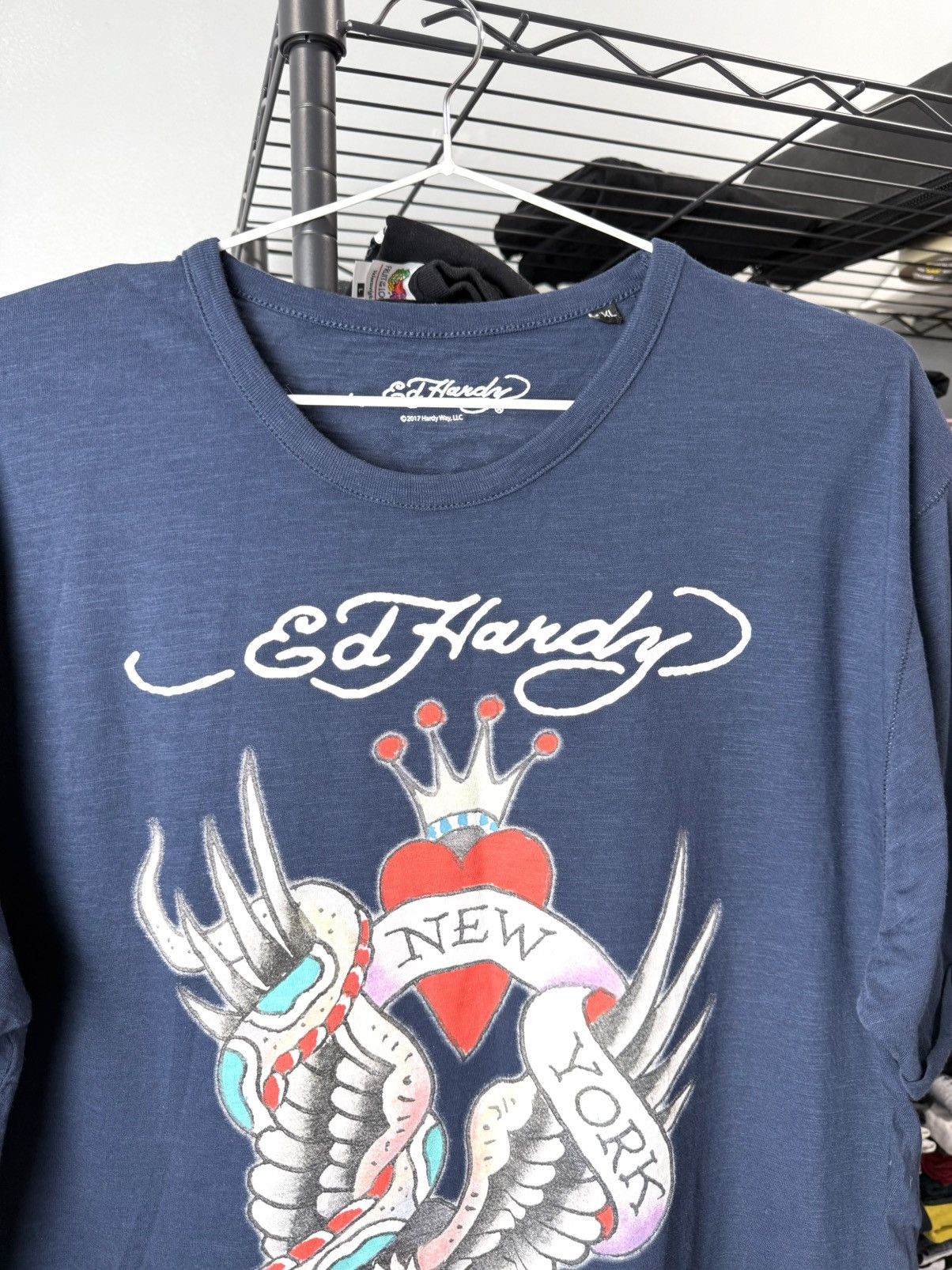 Ed Hardy Vintage Ed Hardy by Christian Audigier T Shirt Skull Size US XXL / EU 58 / 5 - 3 Thumbnail
