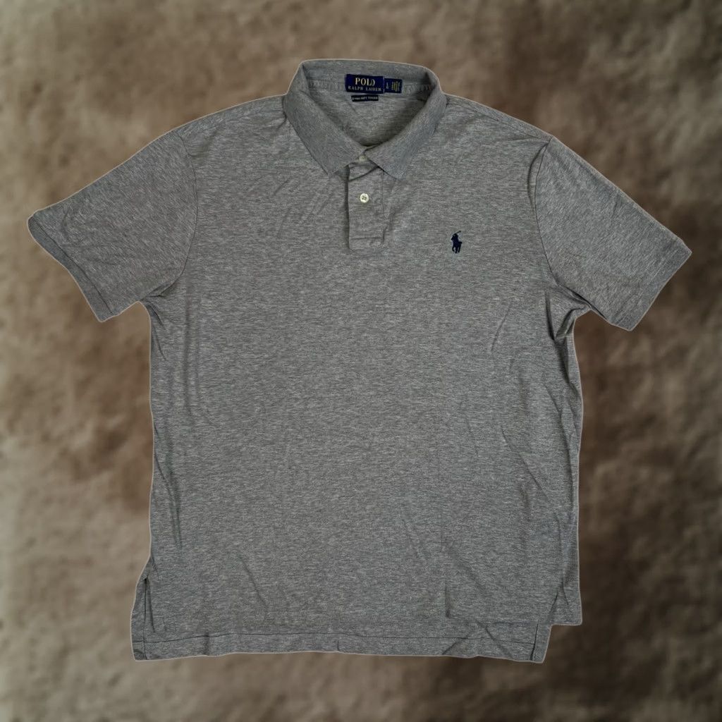Polo Ralph Lauren Polo Ralph Lauren Polo Shirt Gray Size L Regular Men Cotton Short Sleeve Collared Button Polo Classic Pony Logo Vintage No Size US L / EU 52-54 / 3 - 1 Thumbnail