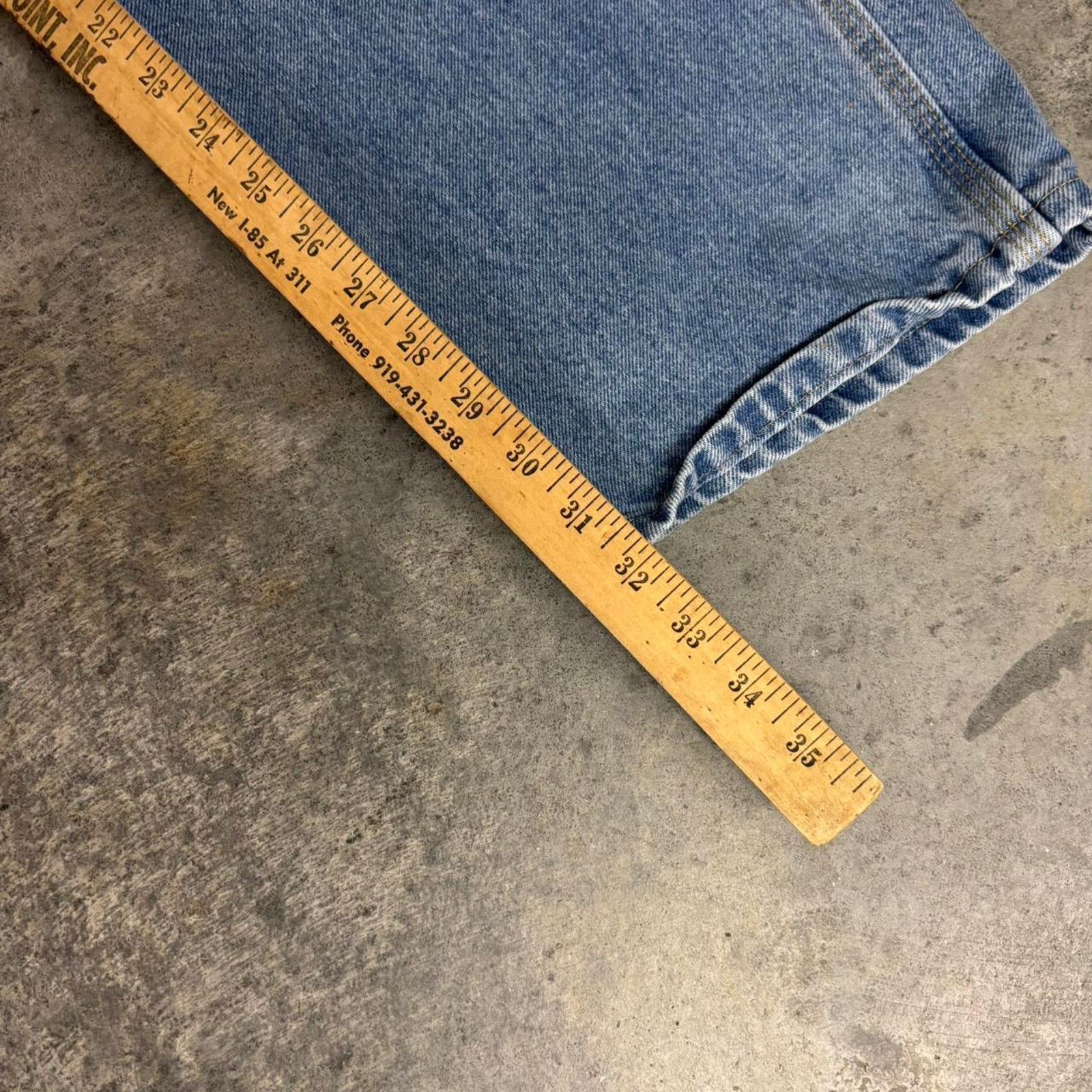 Wrangler Vintage Baggy Light Wash Carpenter Jeans Size US 40 / EU 56 - 7 Thumbnail