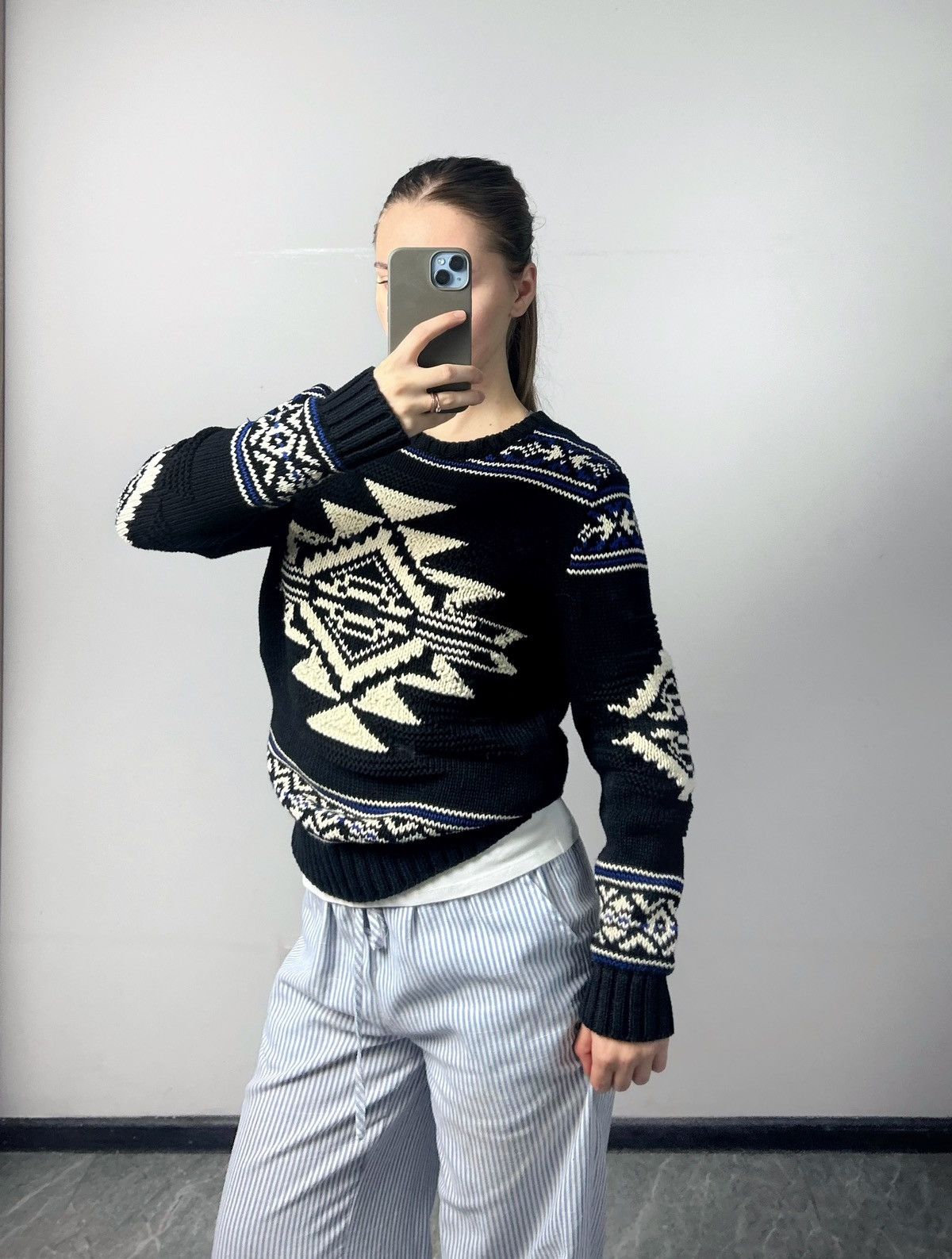 Polo Ralph Lauren Vintage Polo Ralph Lauren Native Crewneck Ski Sweater small Size S / US 4 / IT 40 - 9 Thumbnail