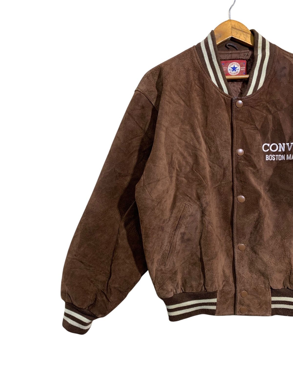 Converse 🔥VTG CONVERSE ALL STARS LEATHER VARSITY JACKETS Size US L / EU 52-54 / 3 - 2 Thumbnail