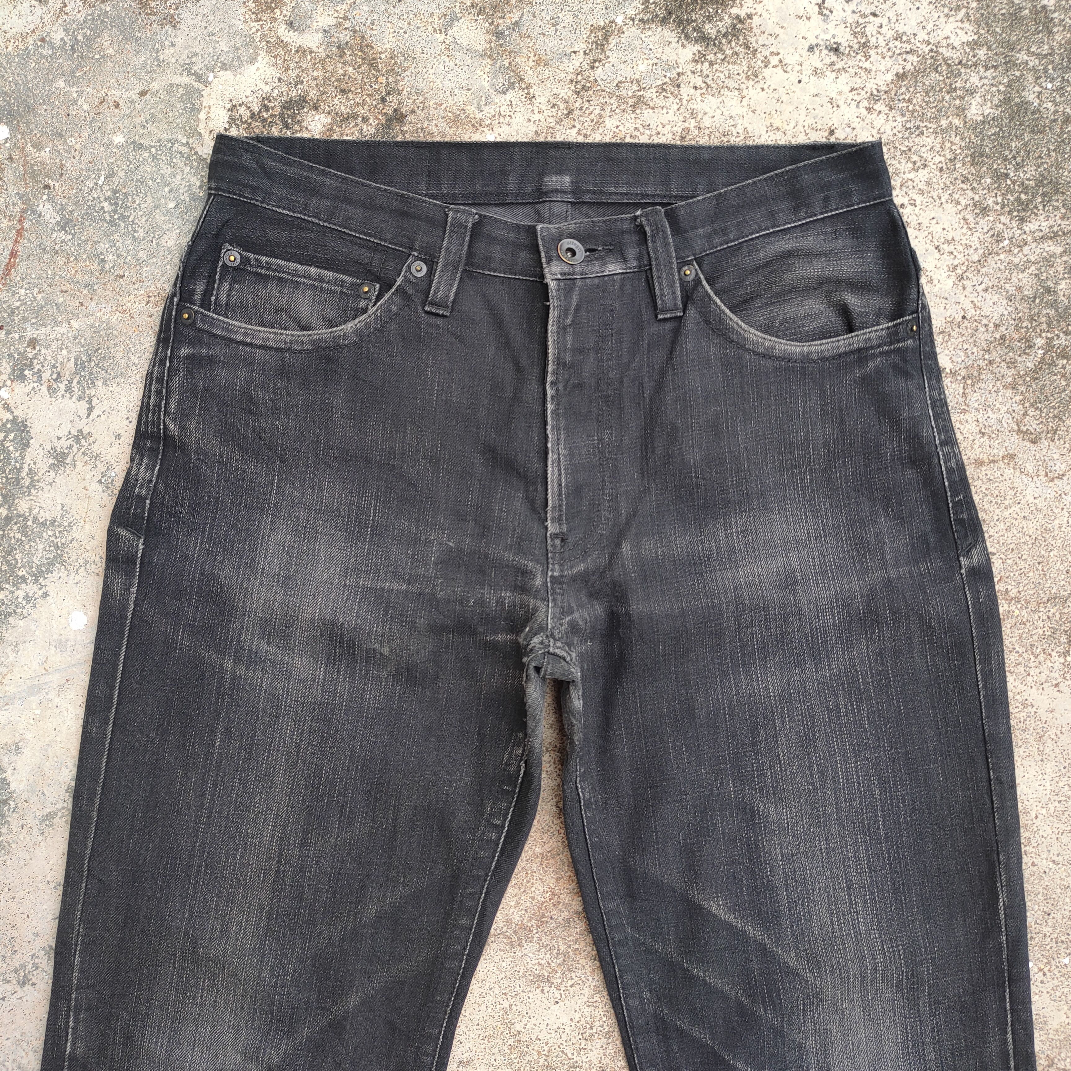 Japanese Brand vintage ALLEGERI faded black denim jeans pants Size US 32 / EU 48 - 3 Thumbnail