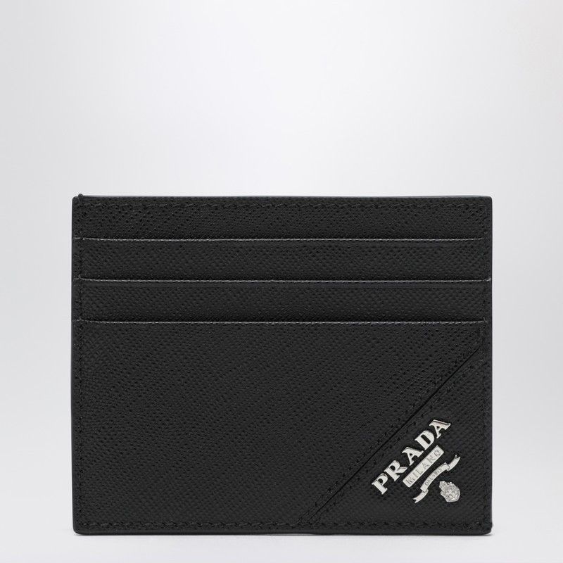 Prada Prada Black Saffiano Leather Card Holder Size ONE SIZE - 1 Thumbnail