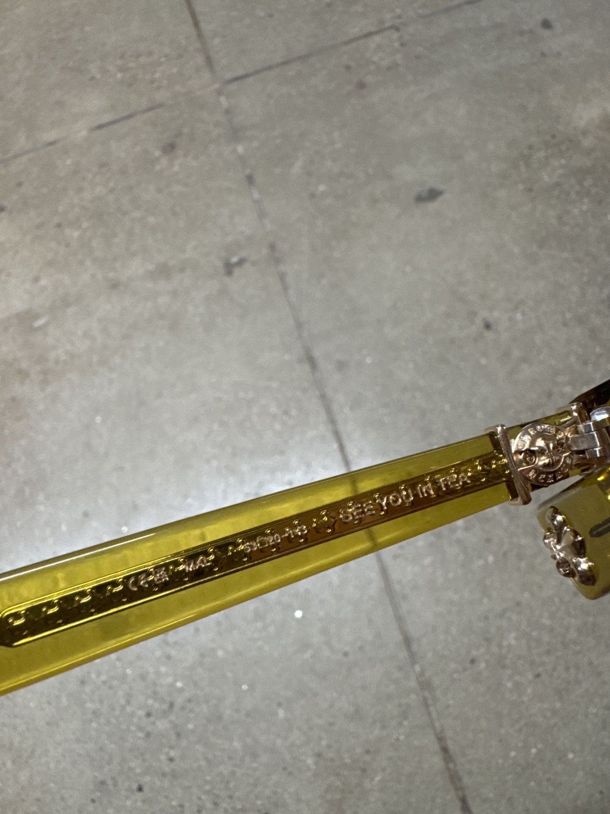 Chrome Hearts See You In Tea Yellow Glasses Size ONE SIZE - 7 Thumbnail