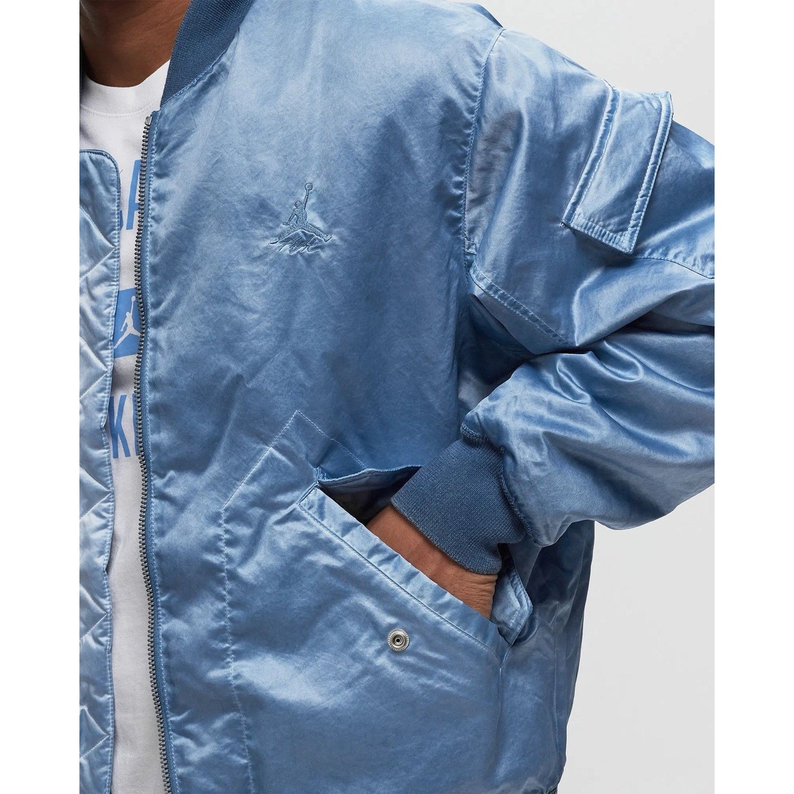 Nike Nike Jordan Essentials Renegade Bomber Jacket NC Blue Flight Size US M / EU 48-50 / 2 - 2 Thumbnail