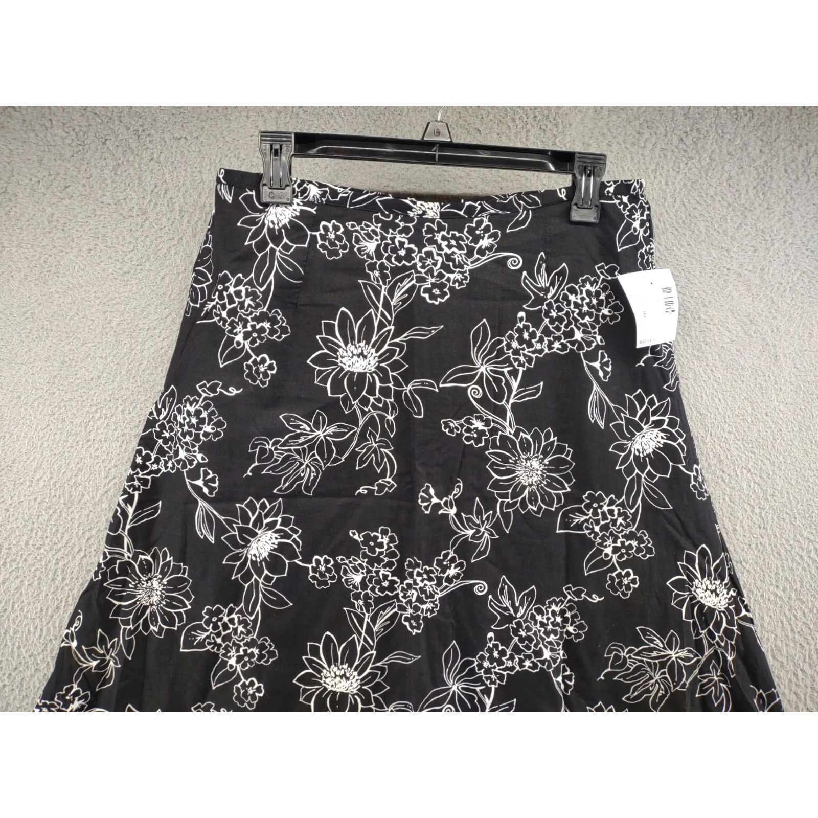 Vintage VINTAGE Sag Harbor Maxi Skirt Women's 8 Floral Black Long Bohemian 90s Ladies Mens? Size 30" / US 8 / IT 44 - 4 Thumbnail